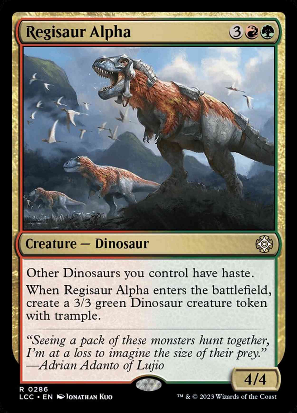Regisaur Alpha magic card front