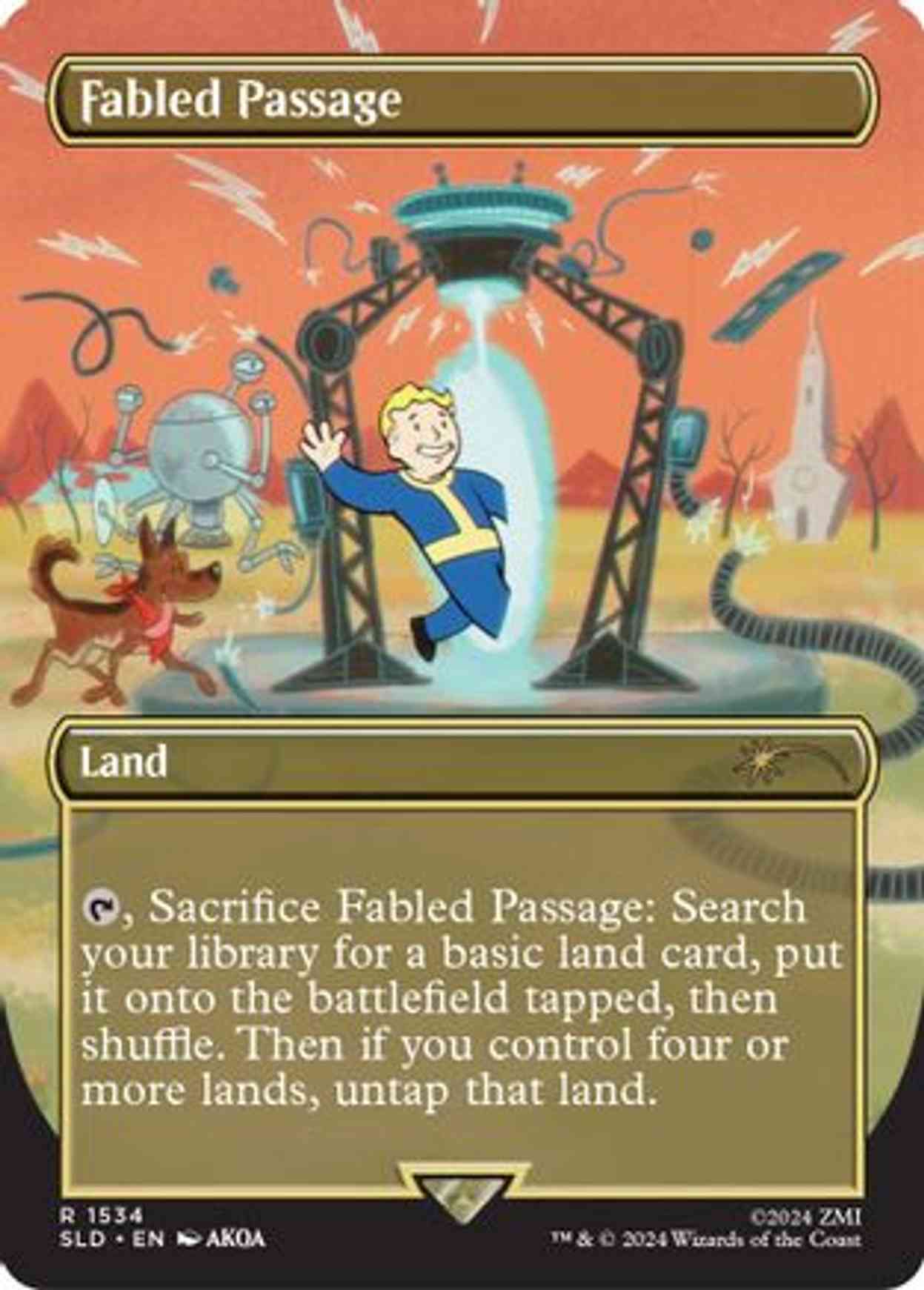 Fabled Passage (1534) magic card front