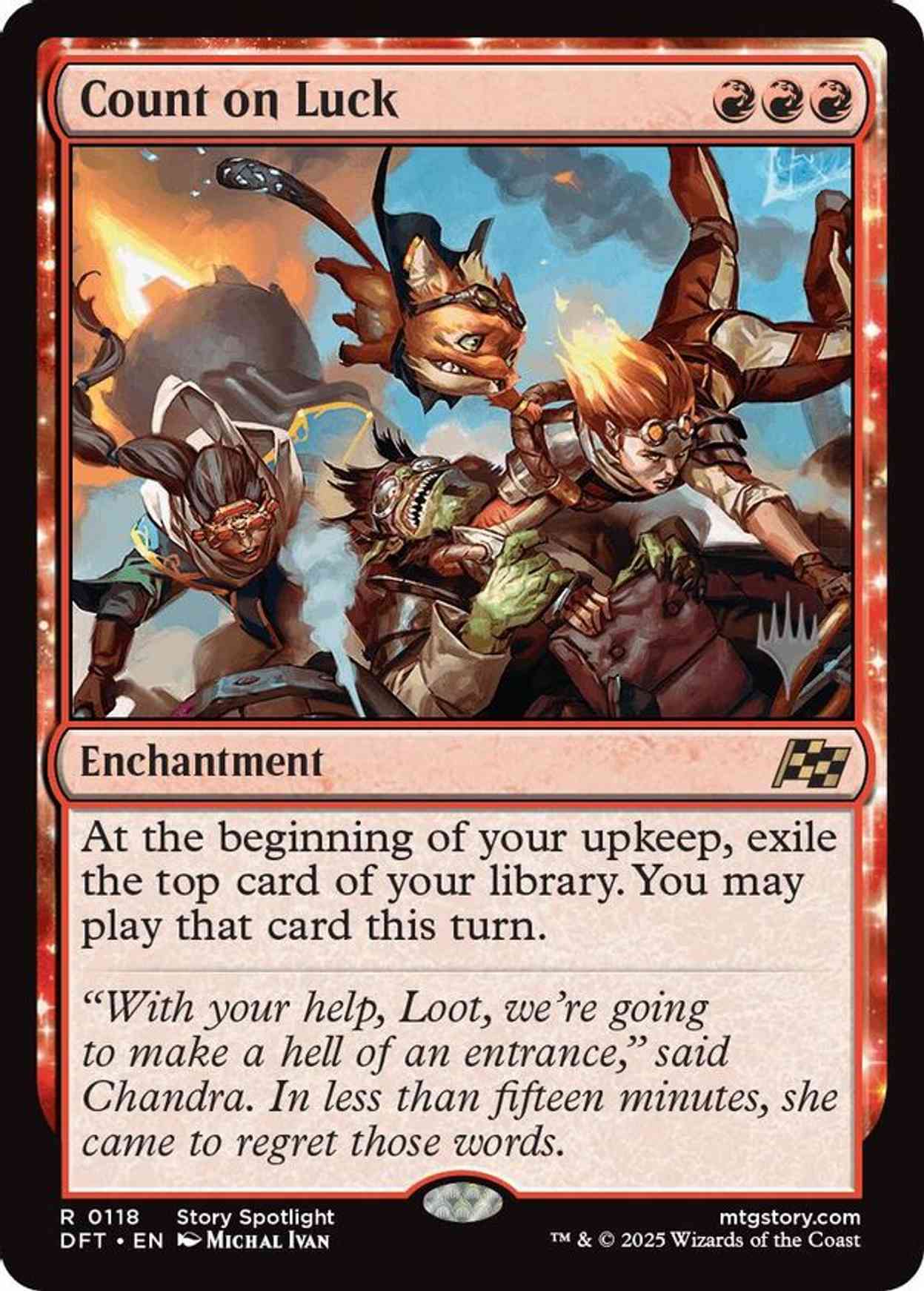 Count on Luck magic card front