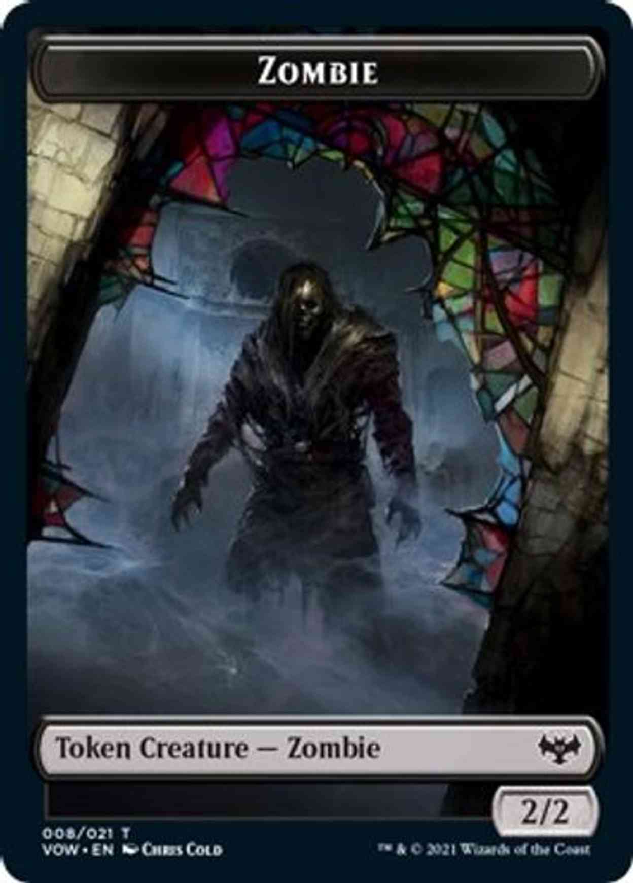 Zombie (008) // Wolf (014) Double-sided Token magic card front