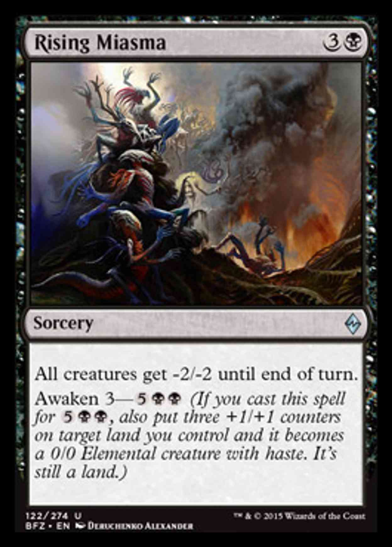 Rising Miasma magic card front