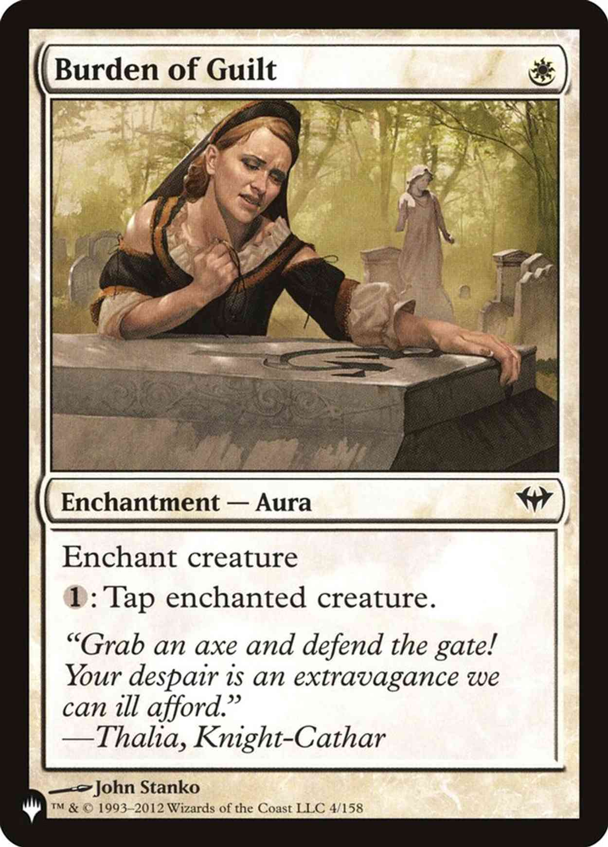 Burden of Guilt magic card front