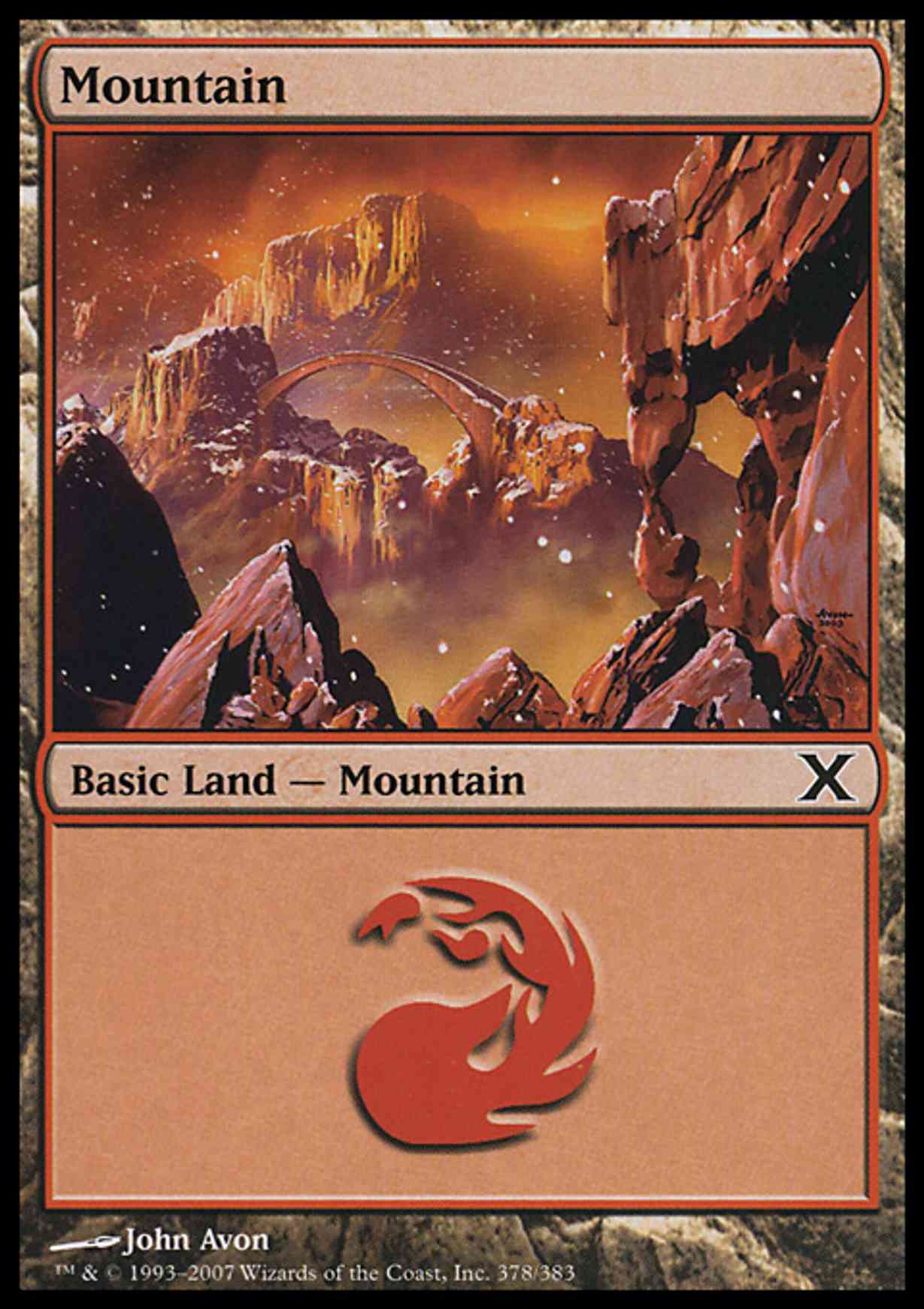 Mountain (378) magic card front