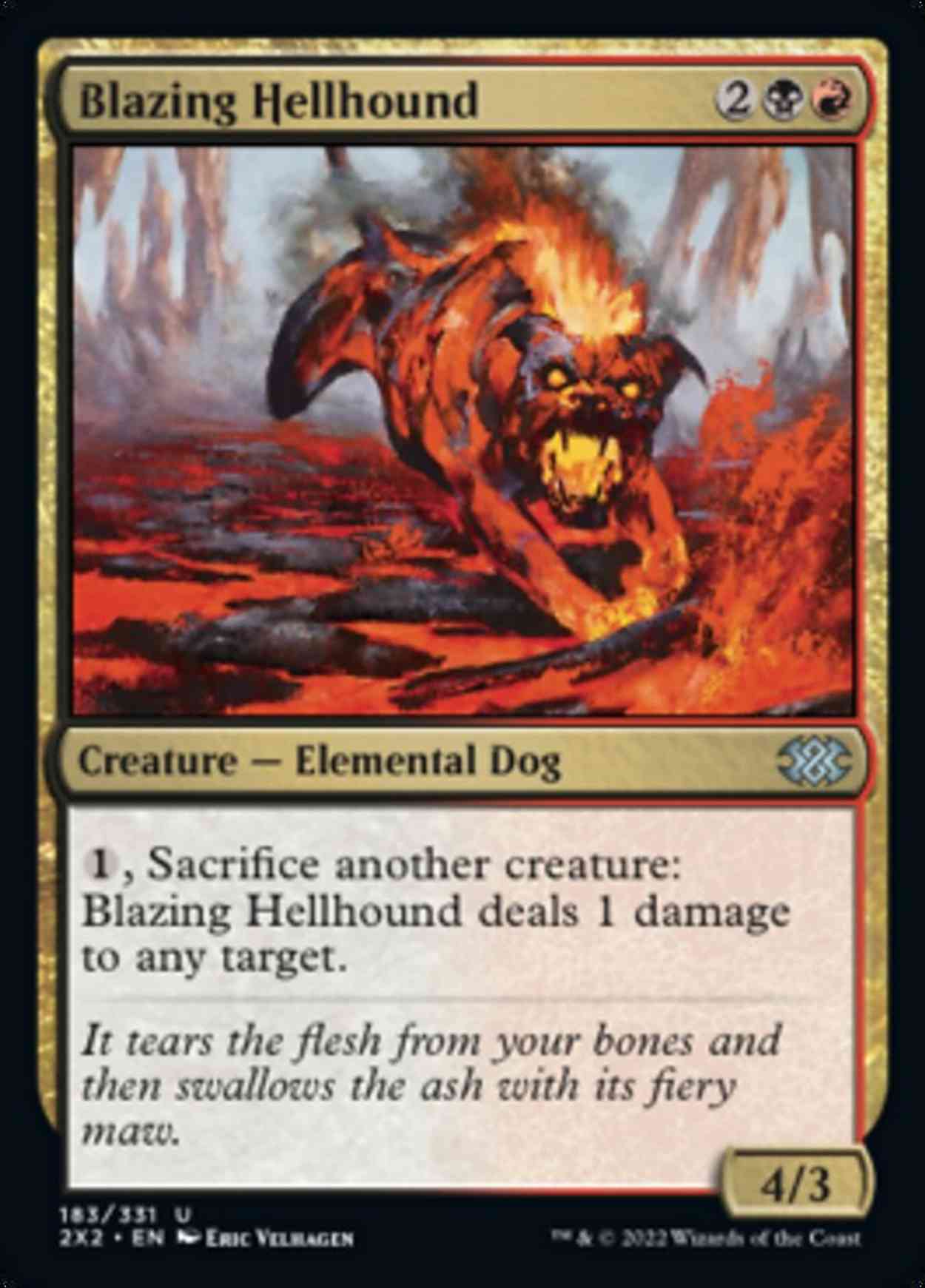 Blazing Hellhound magic card front