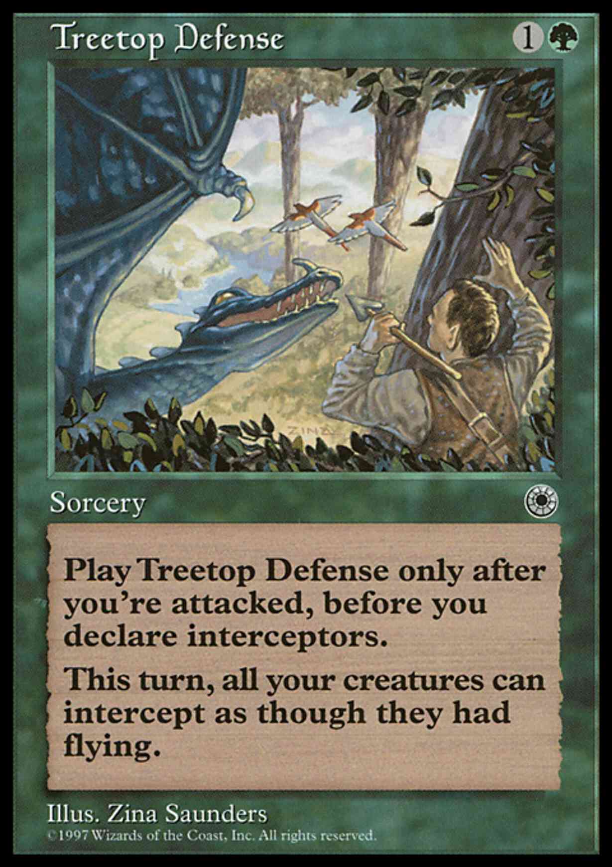 Treetop Defense magic card front