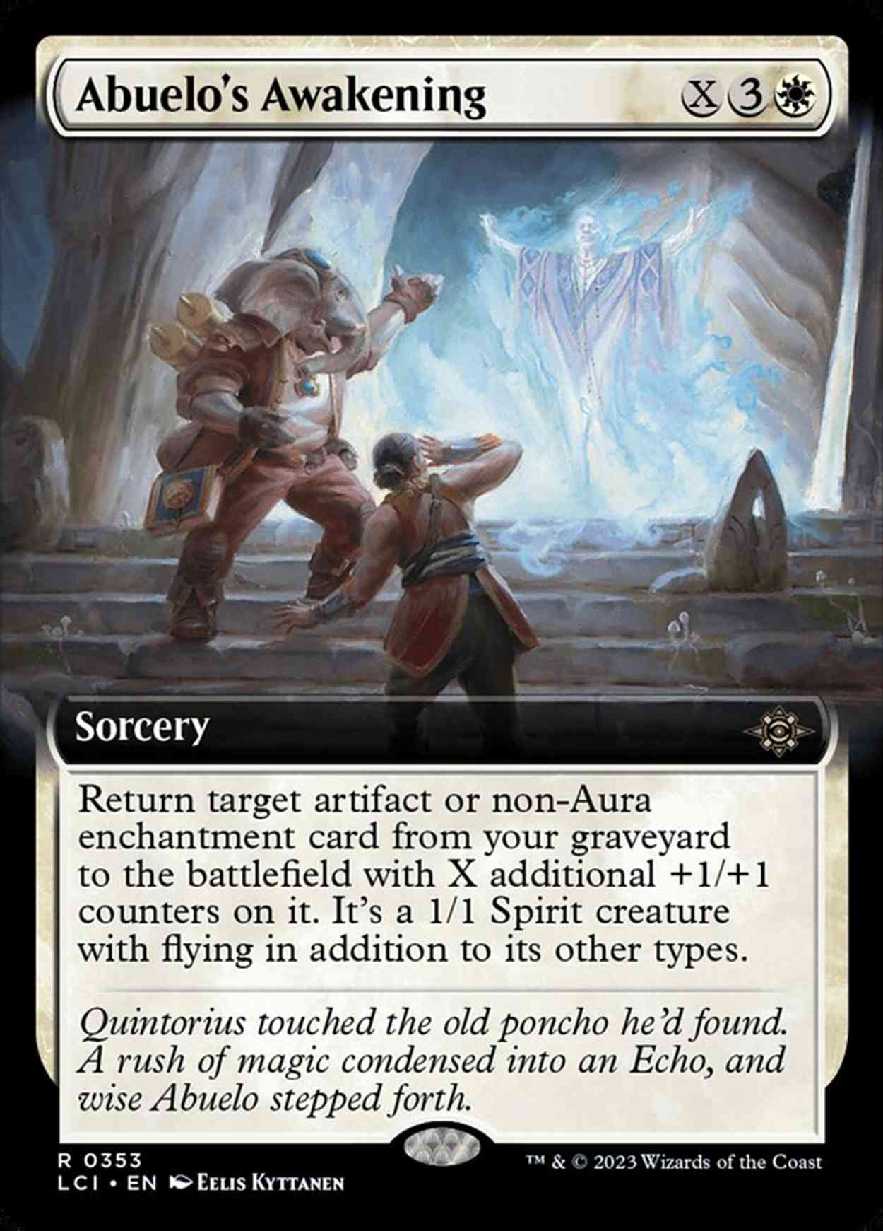 Abuelo's Awakening (Extended Art) magic card front