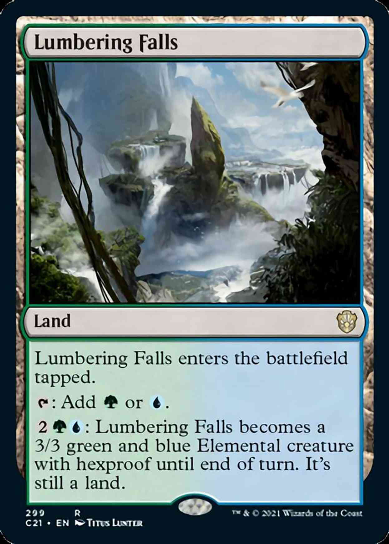 Lumbering Falls magic card front