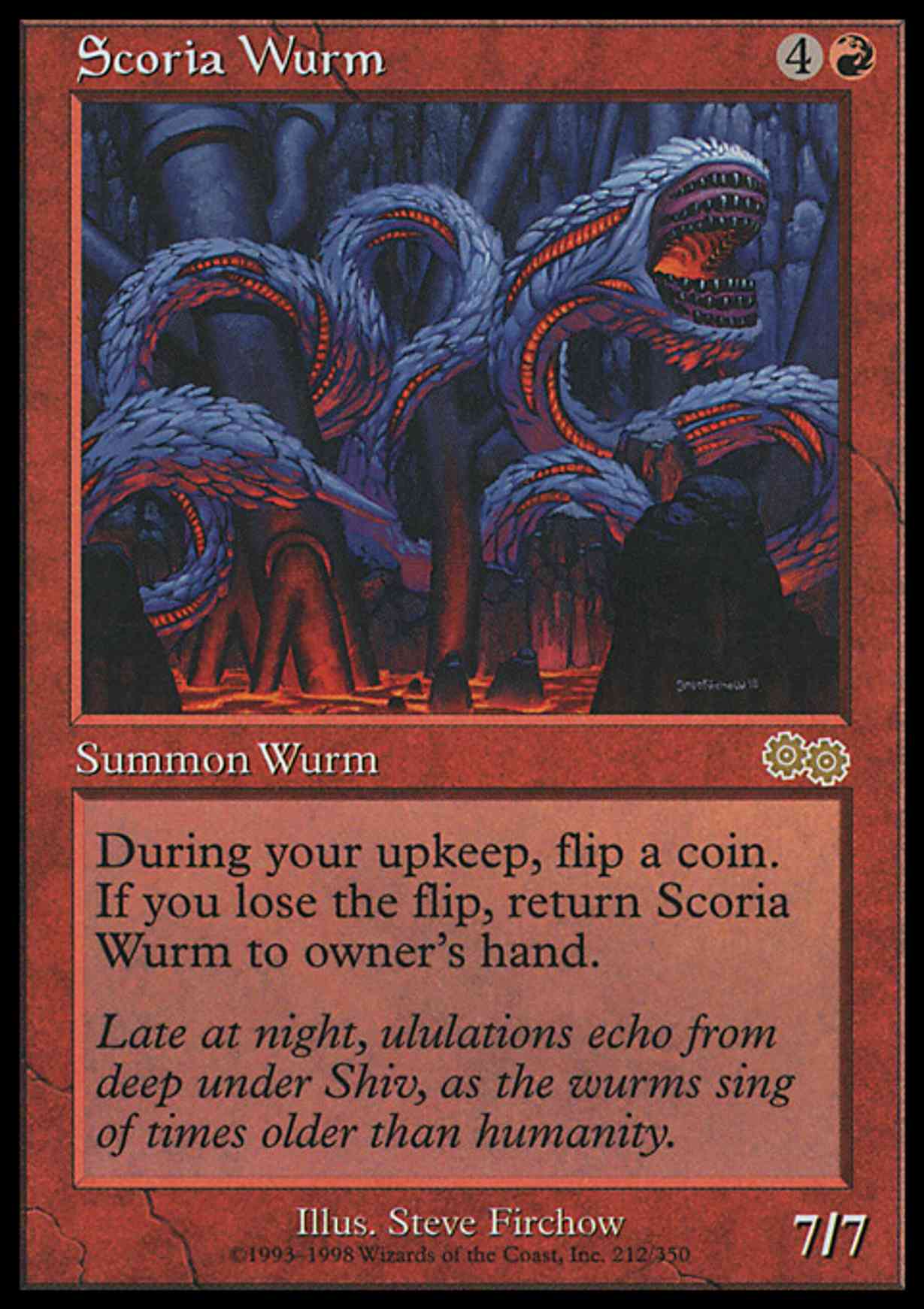 Scoria Wurm magic card front