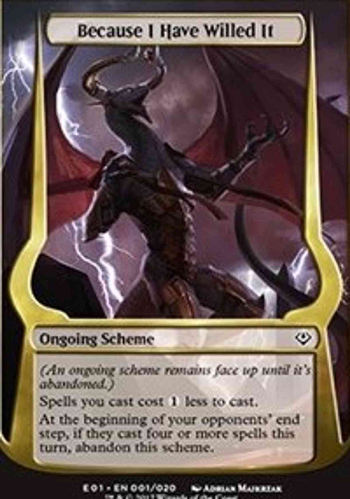 Because I Have Willed It (Archenemy: Nicol Bolas) magic card front