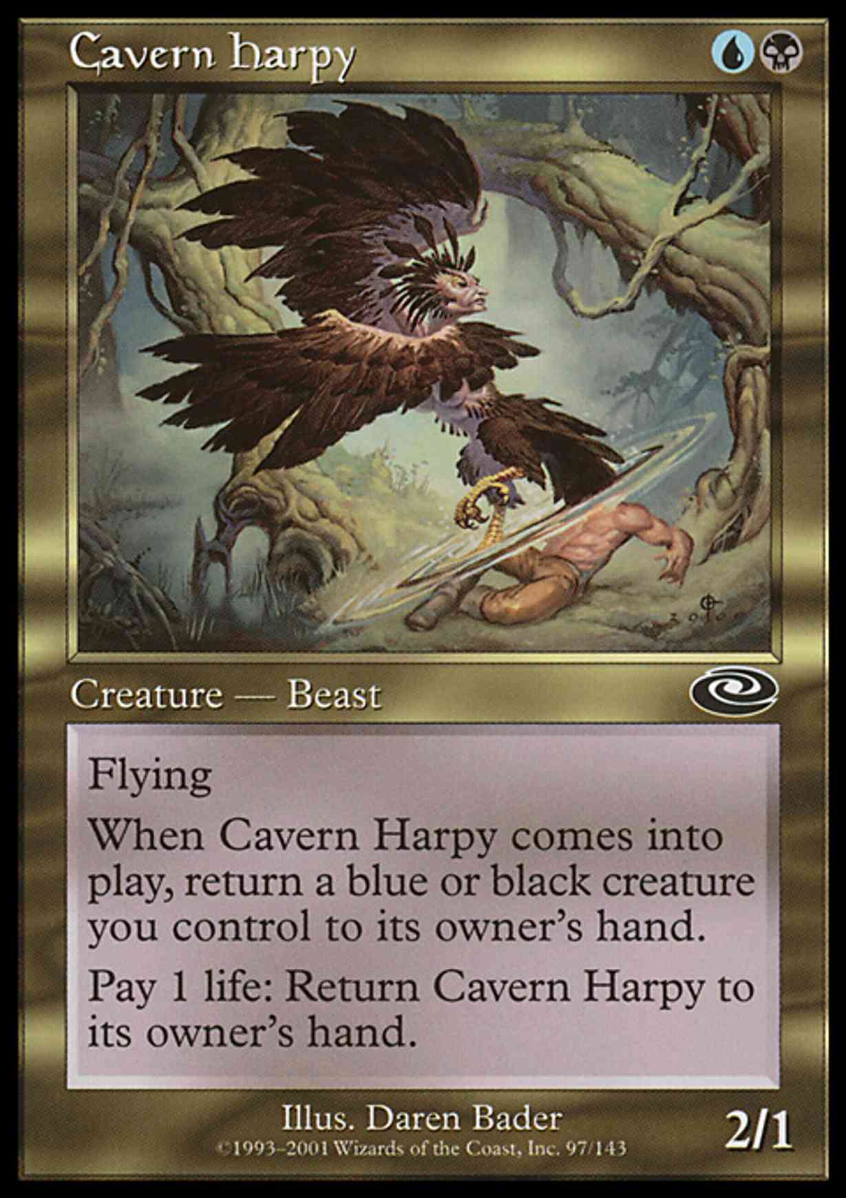 Cavern Harpy magic card front