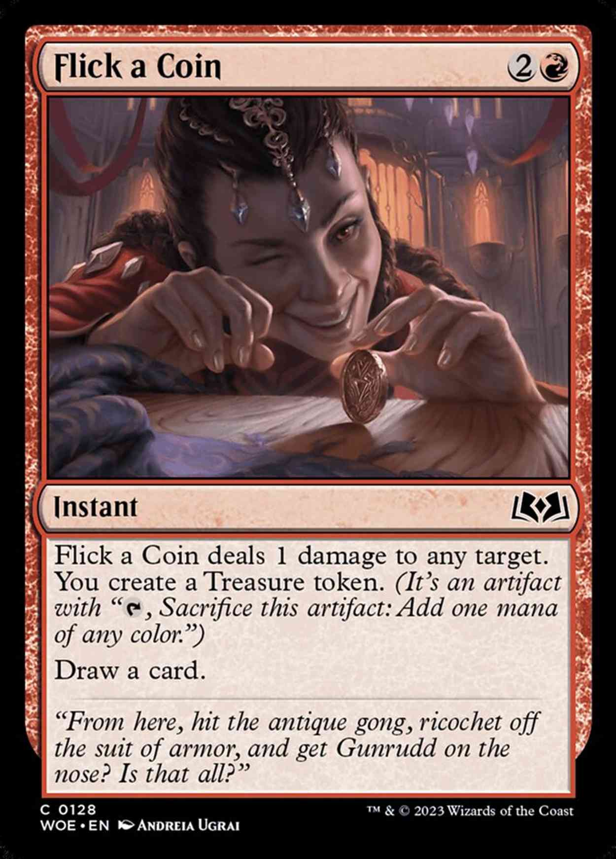 Flick a Coin magic card front