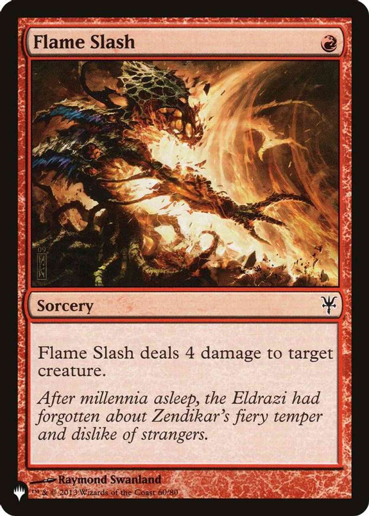 Flame Slash magic card front