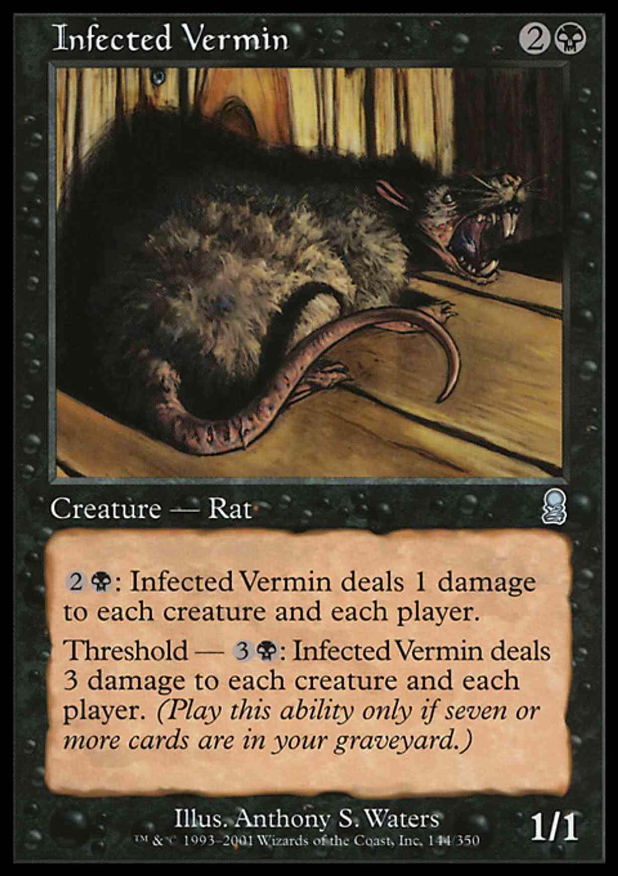 Infected Vermin magic card front