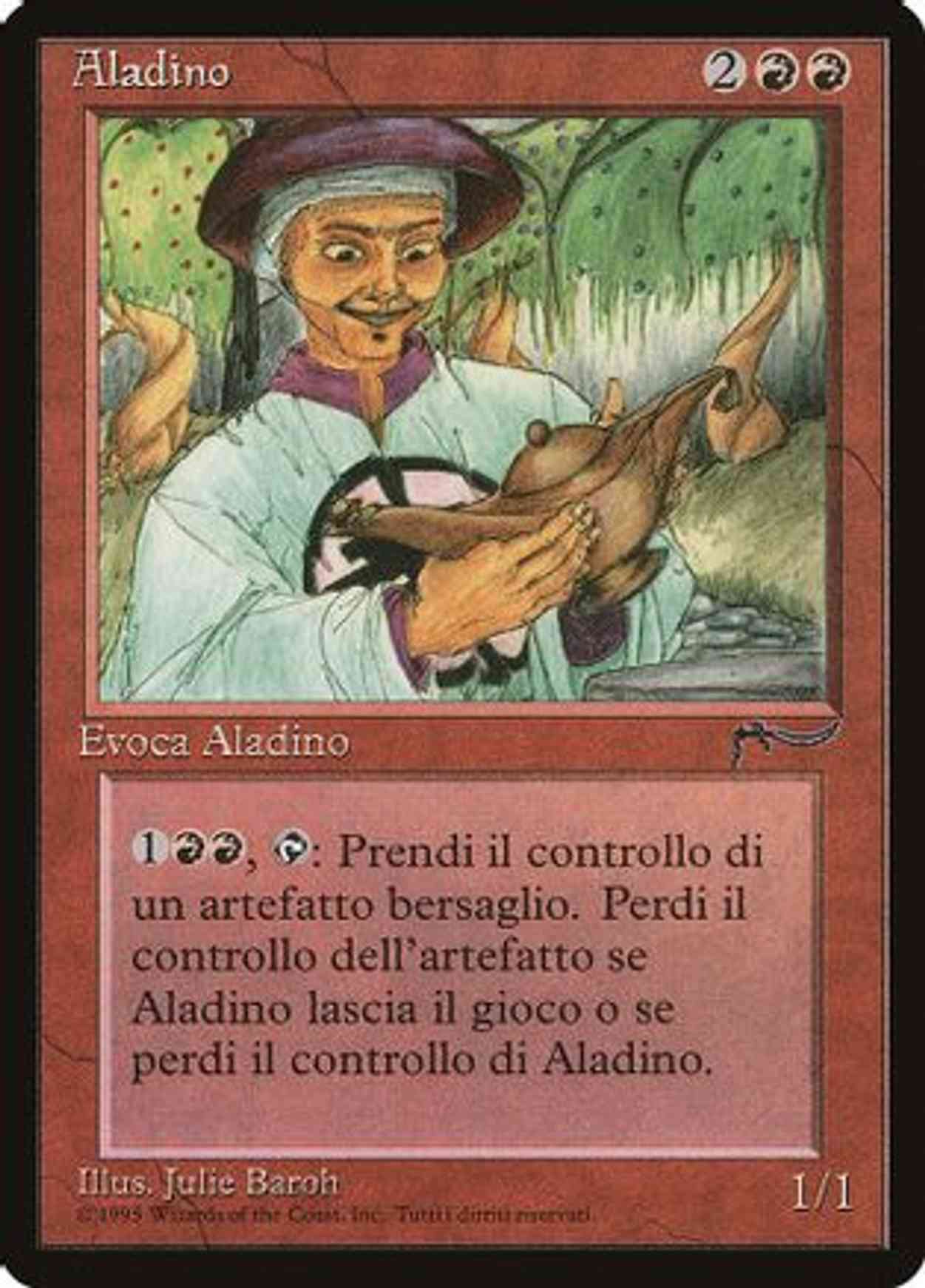 Aladdin (Italian) - "Aladino" magic card front