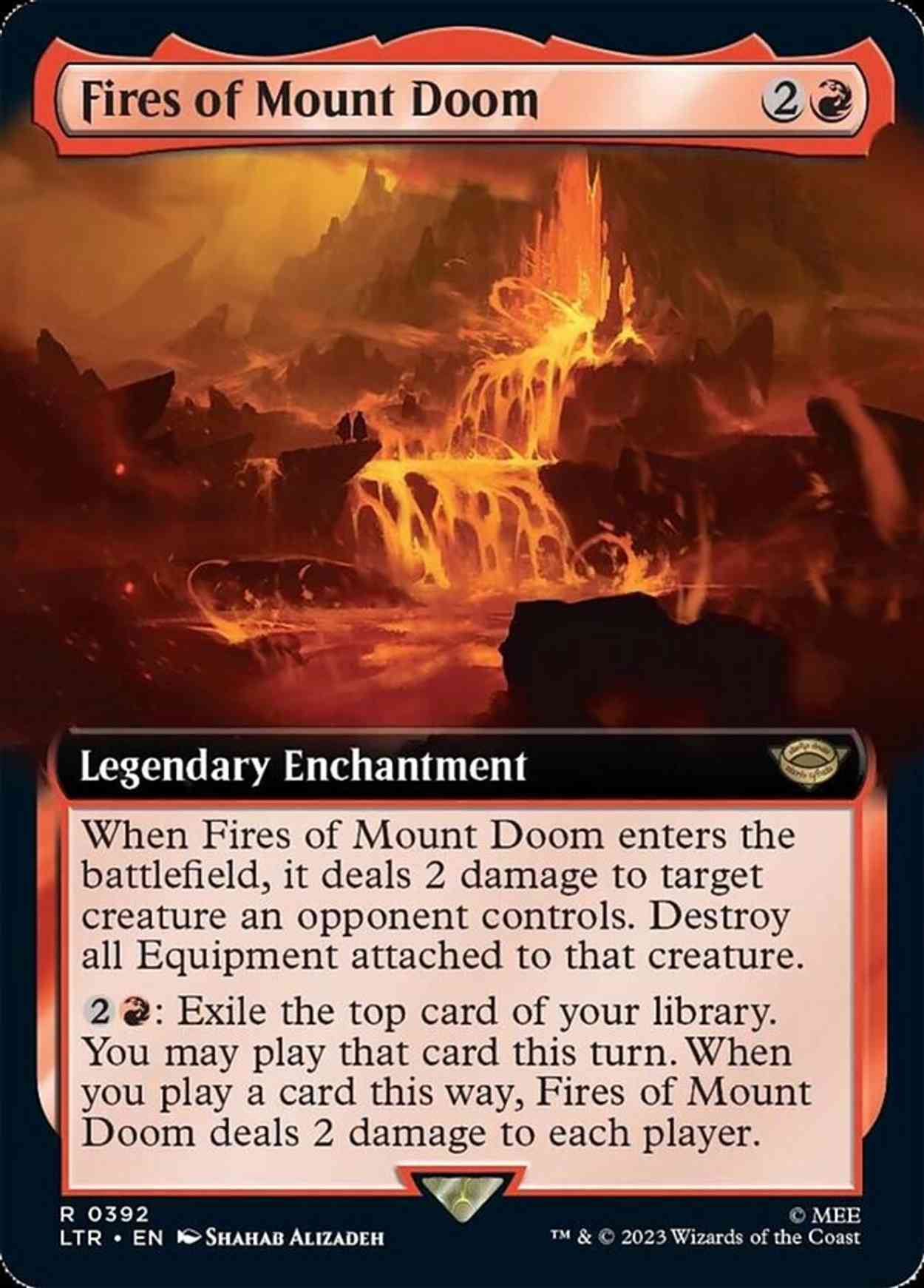 Fires of Mount Doom (Extended Art) magic card front