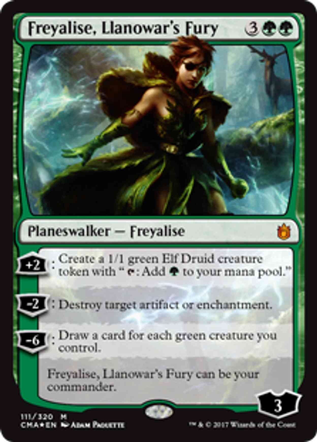 Freyalise, Llanowar's Fury magic card front