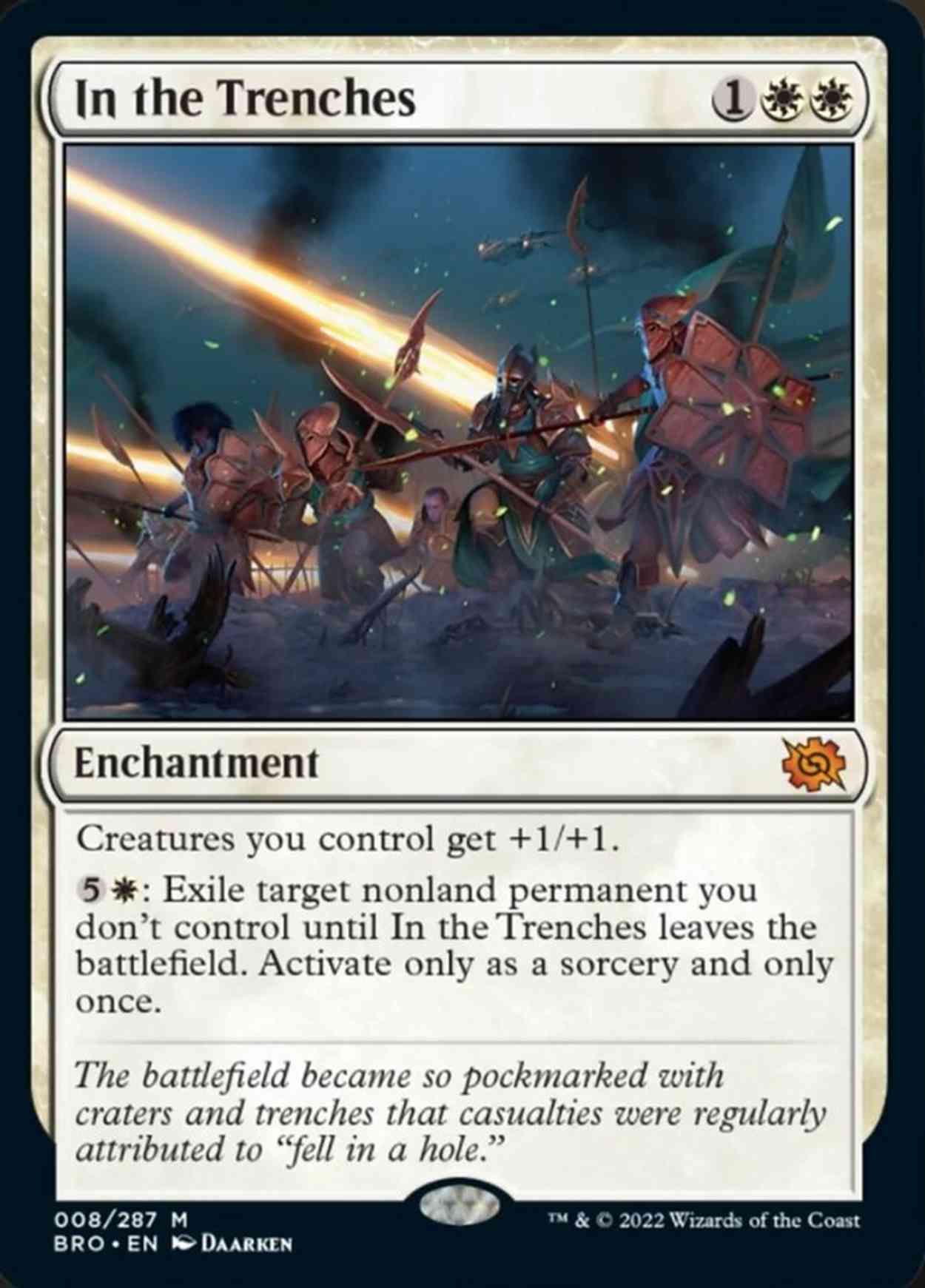In the Trenches magic card front