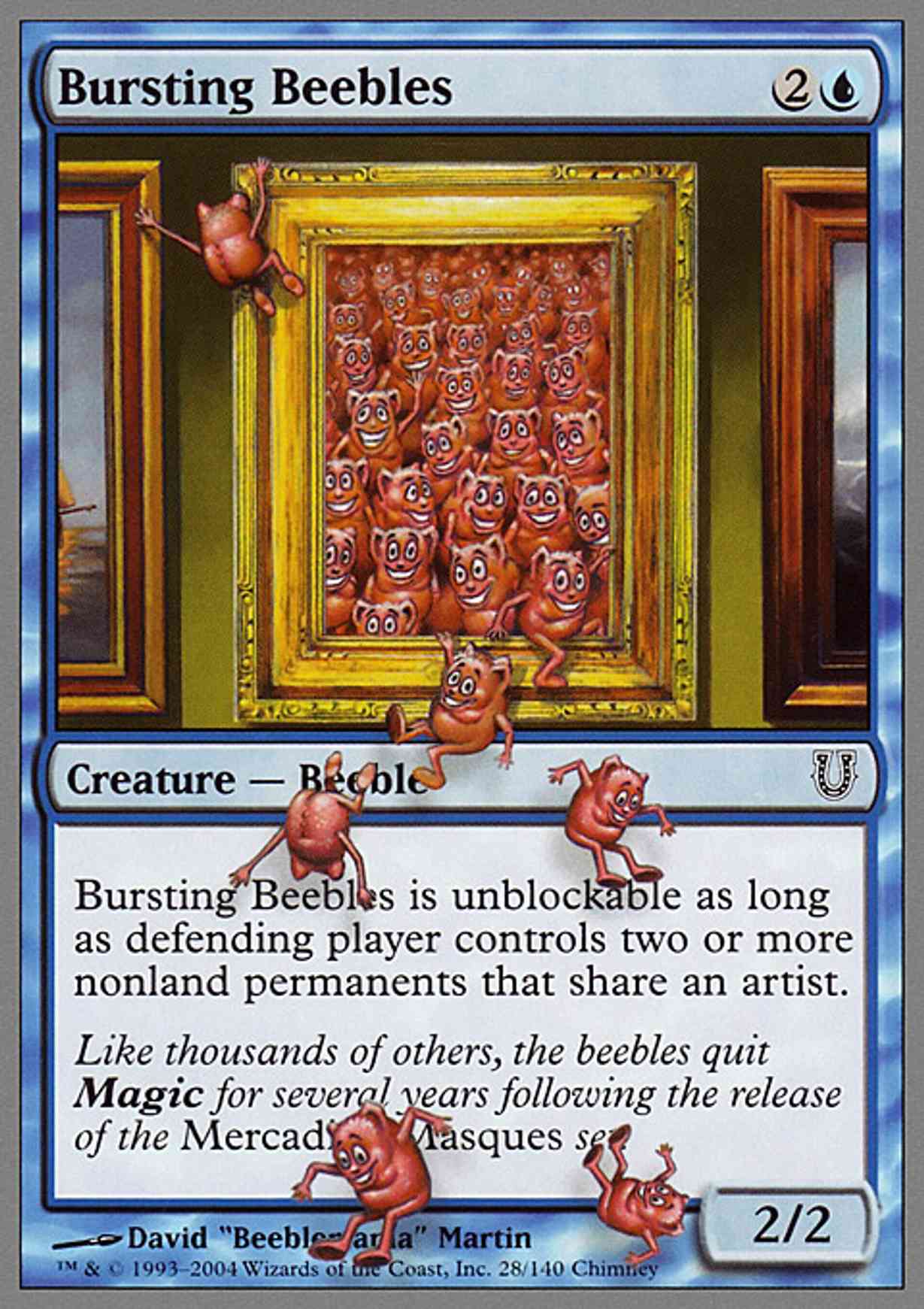 Bursting Beebles magic card front