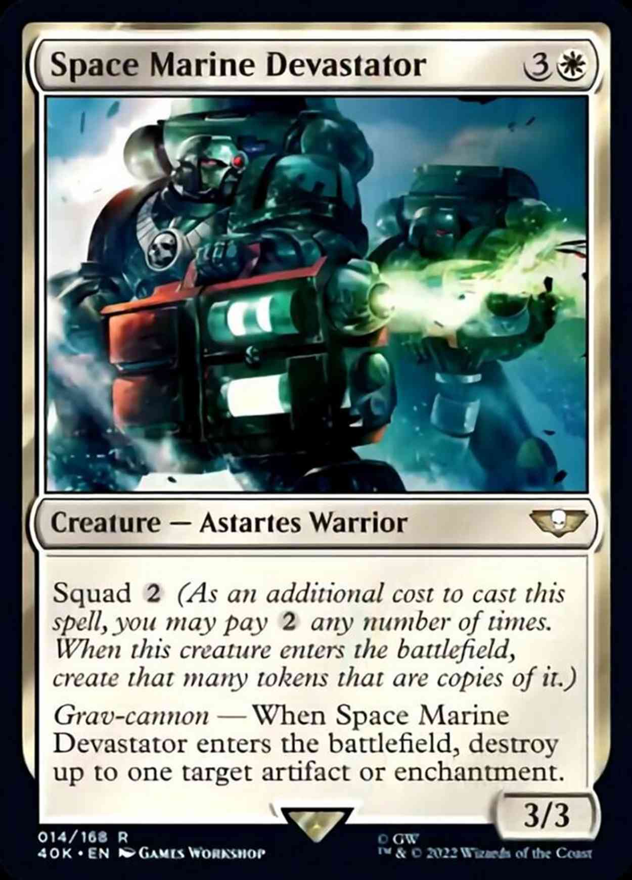 Space Marine Devastator magic card front
