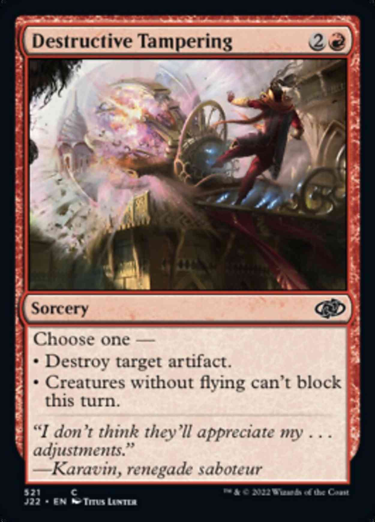 Destructive Tampering magic card front
