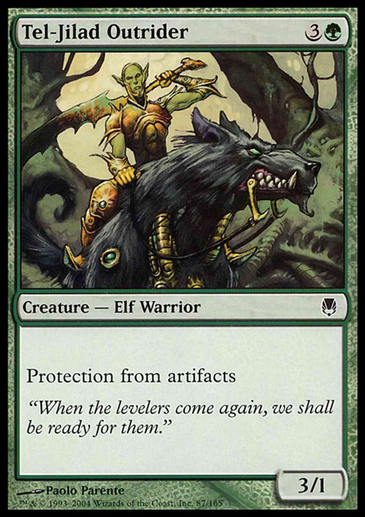 Tel-Jilad Outrider magic card front