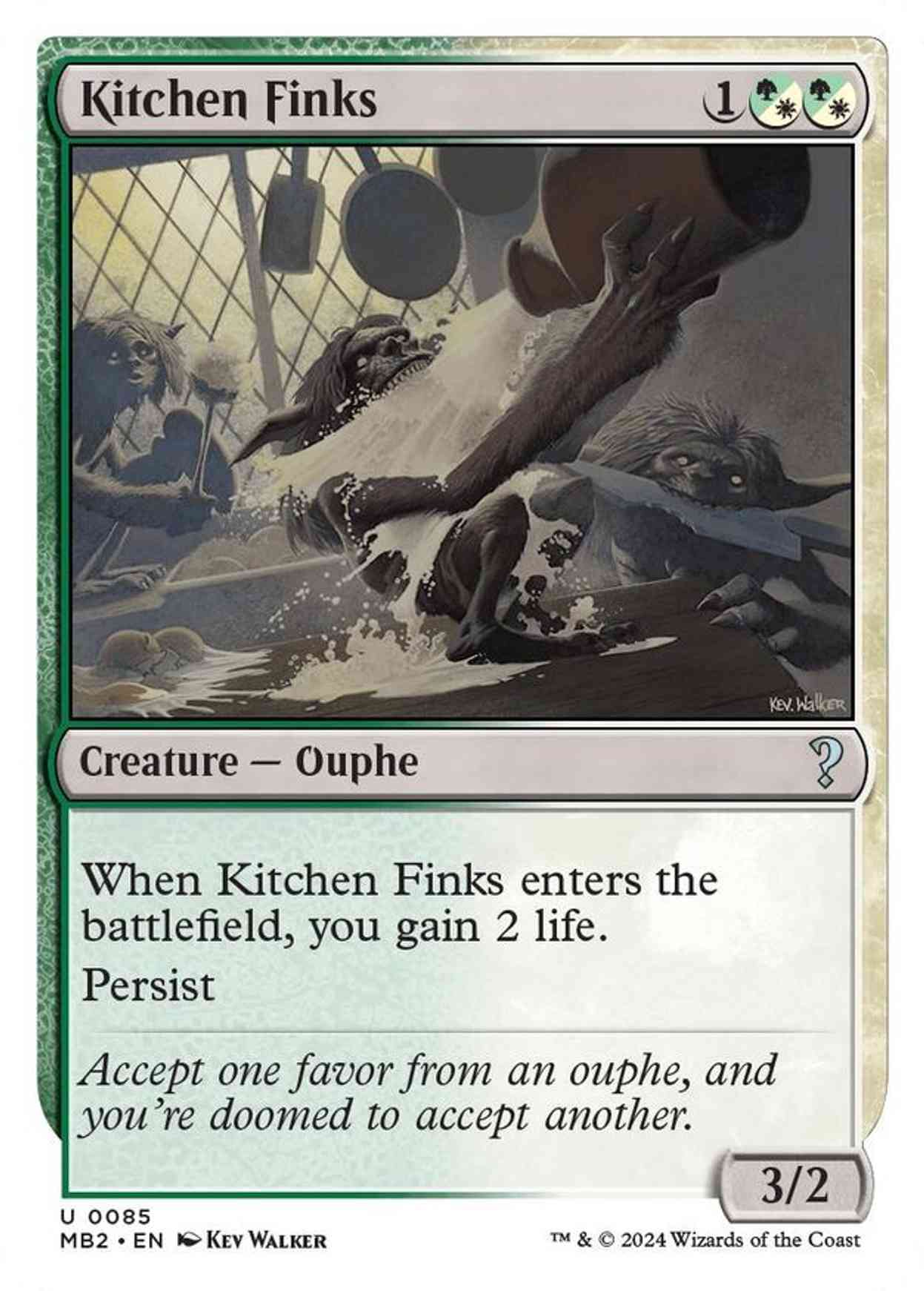 Kitchen Finks (White Border) magic card front