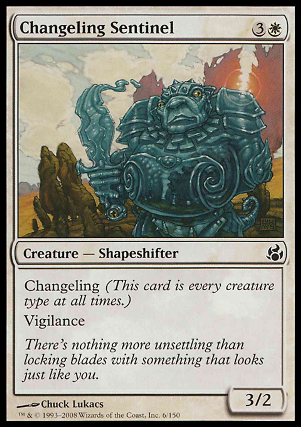 Changeling Sentinel magic card front
