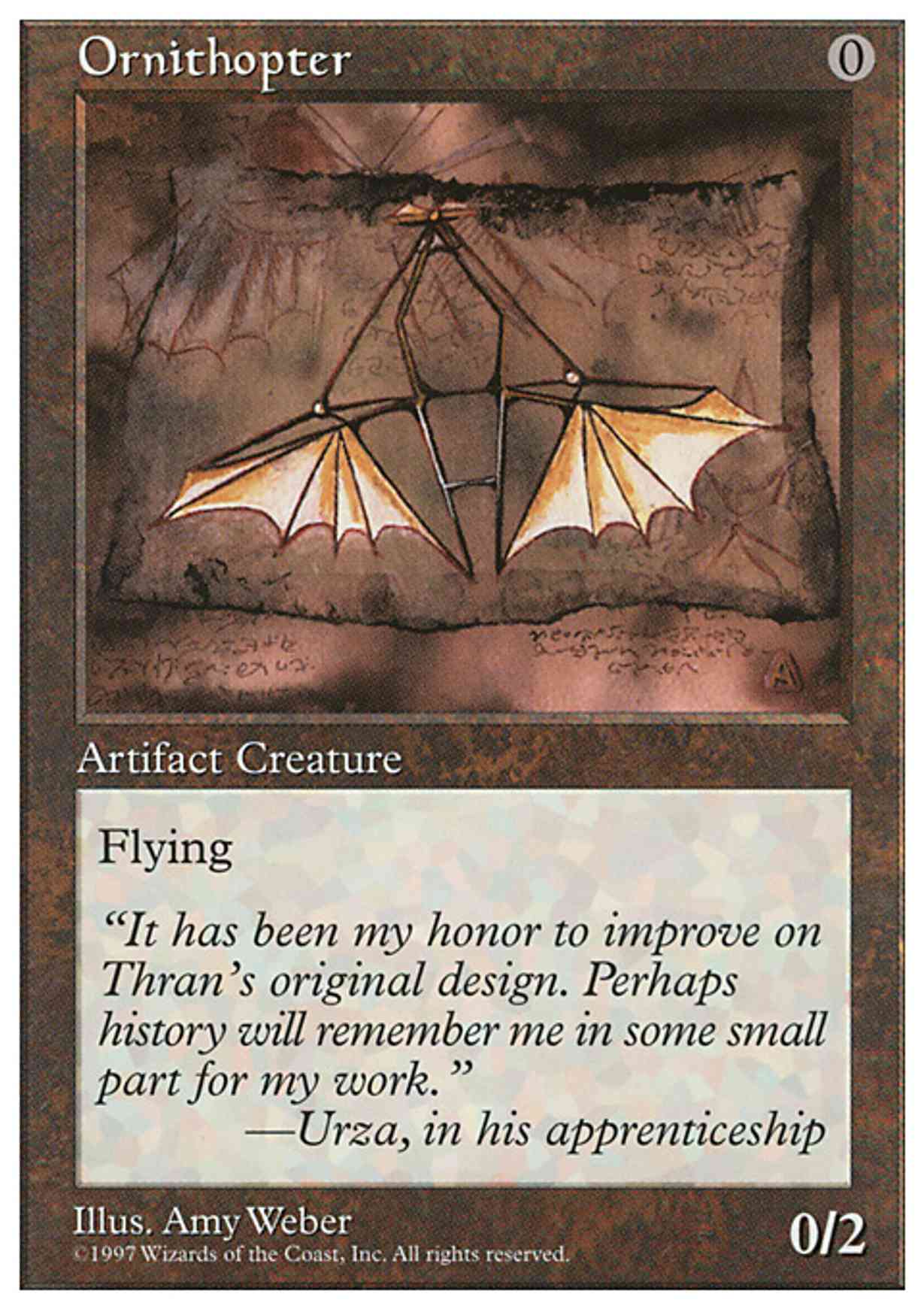 Ornithopter magic card front