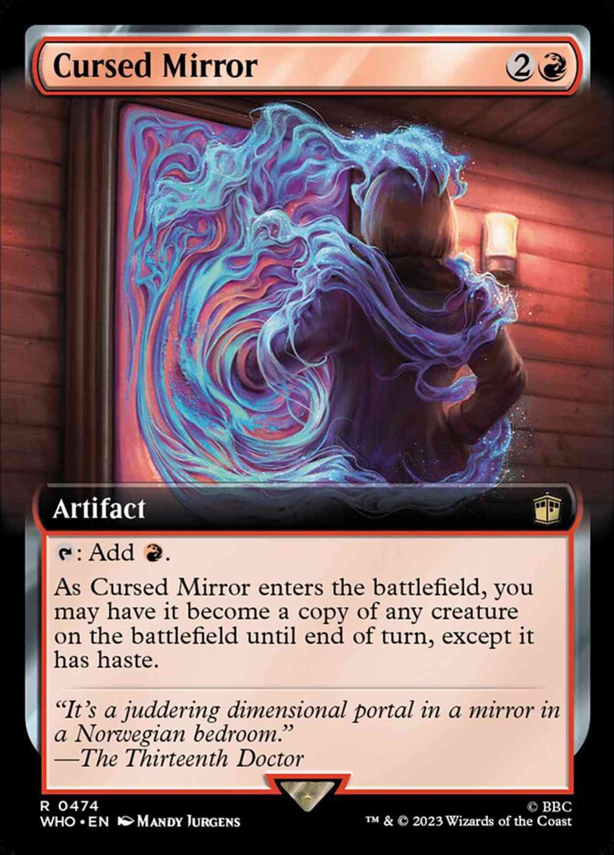 Cursed Mirror (Extended Art) magic card front