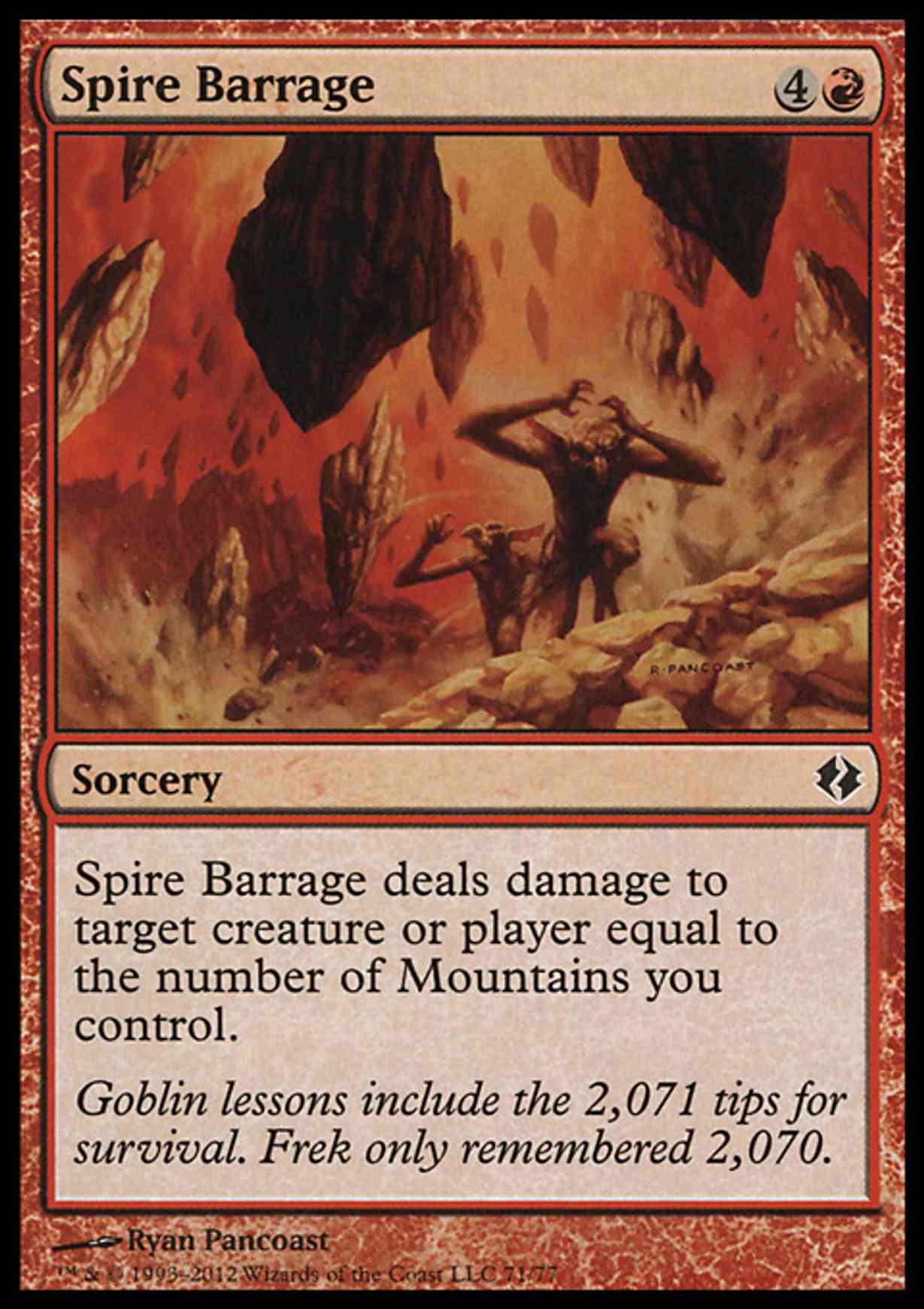 Spire Barrage magic card front