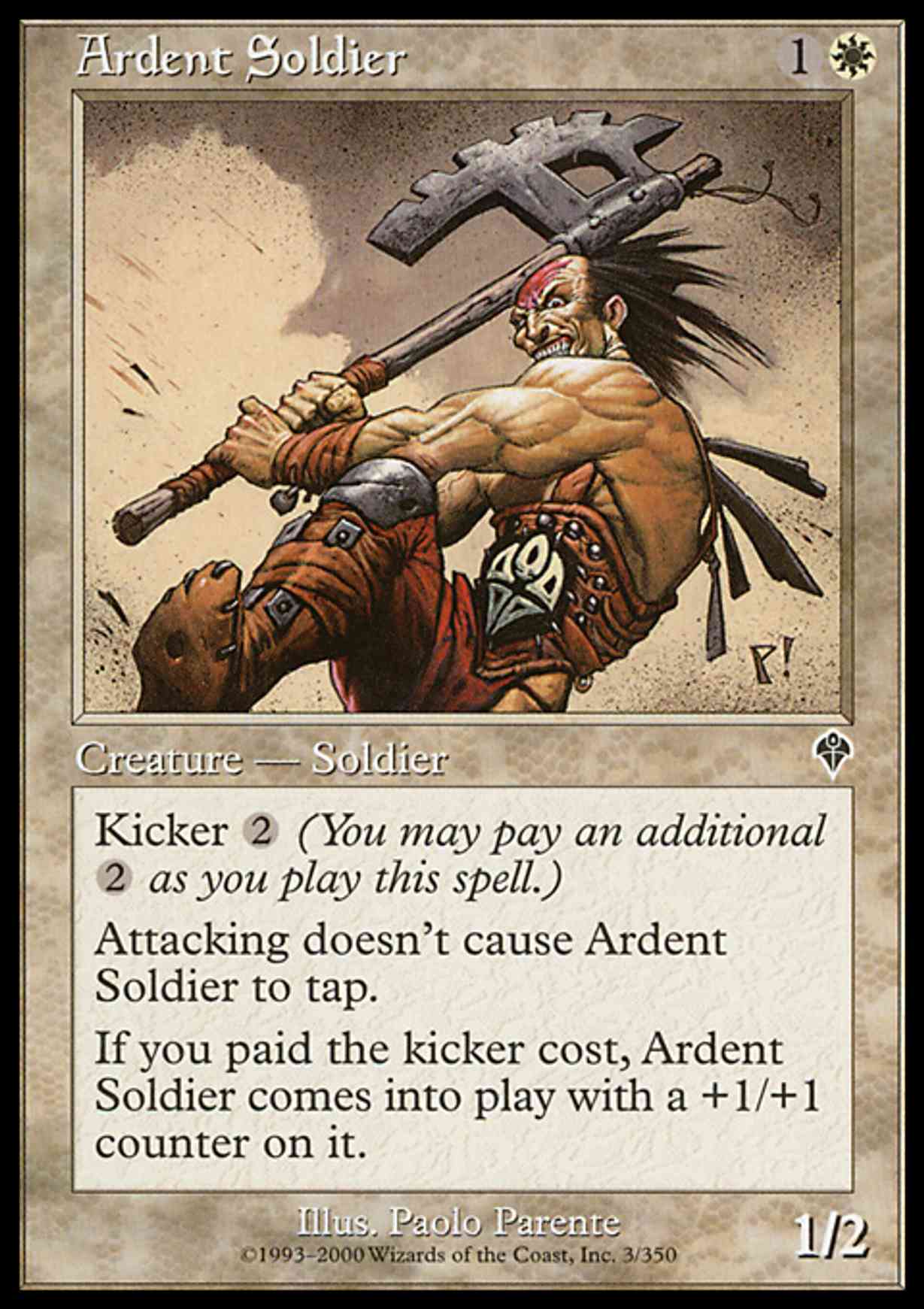 Ardent Soldier magic card front