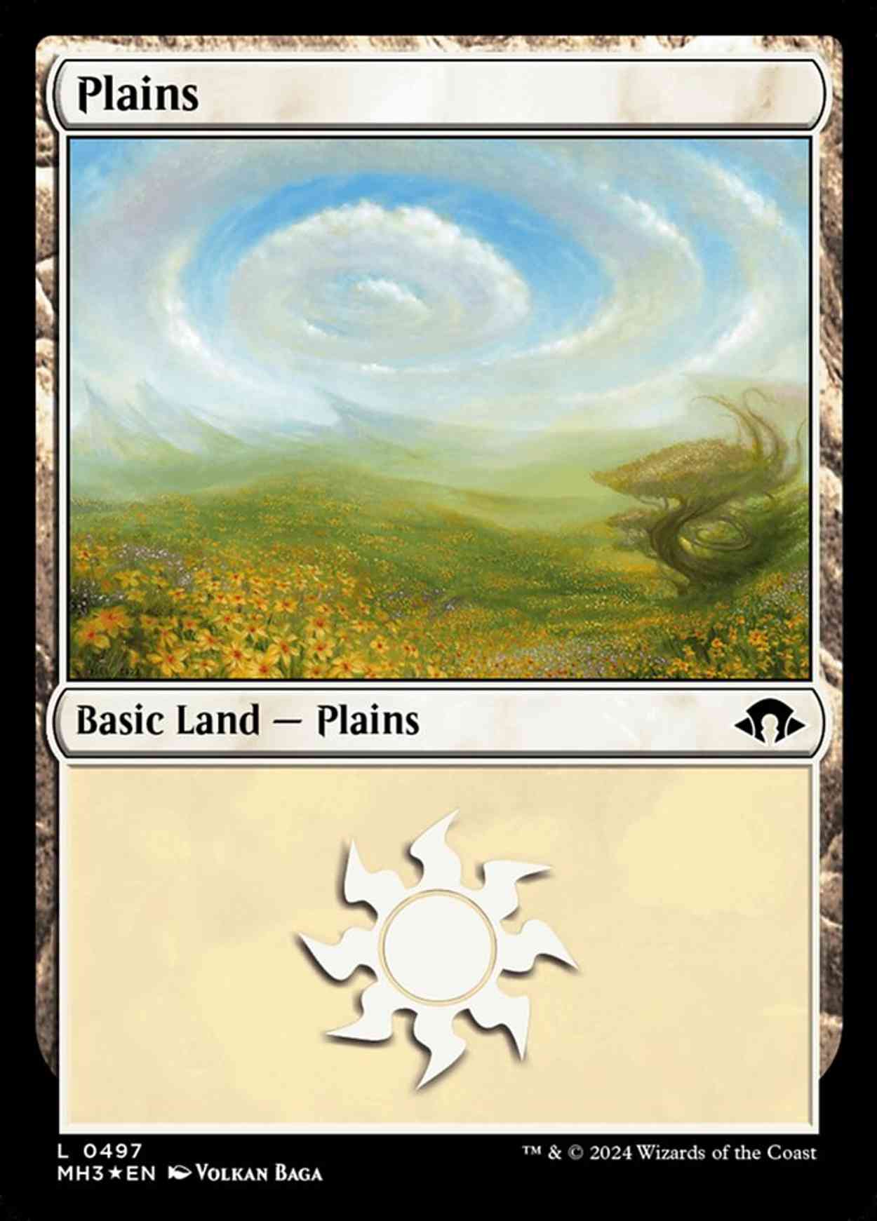 Plains (0497) (Ripple Foil) magic card front