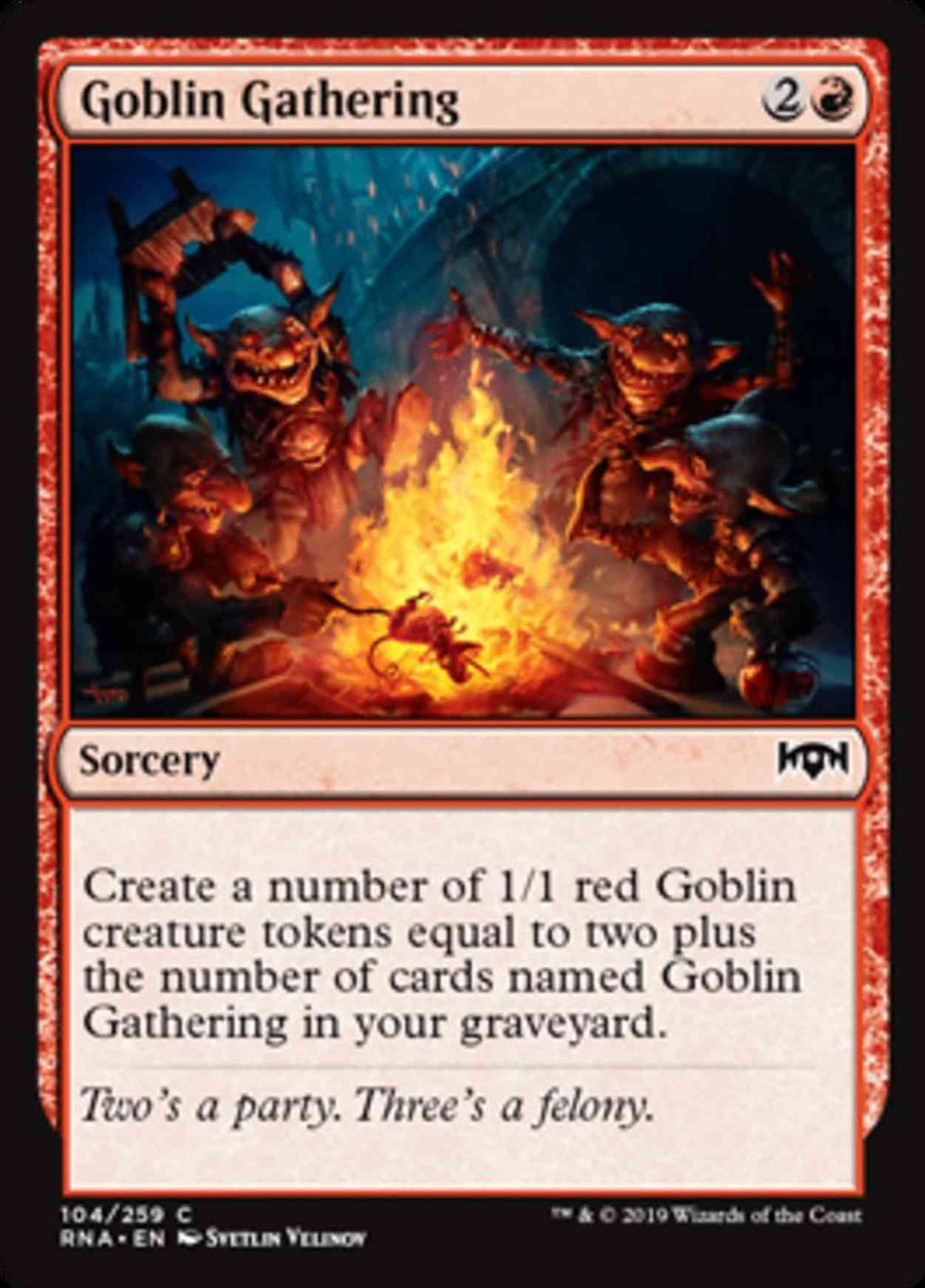 Goblin Gathering magic card front
