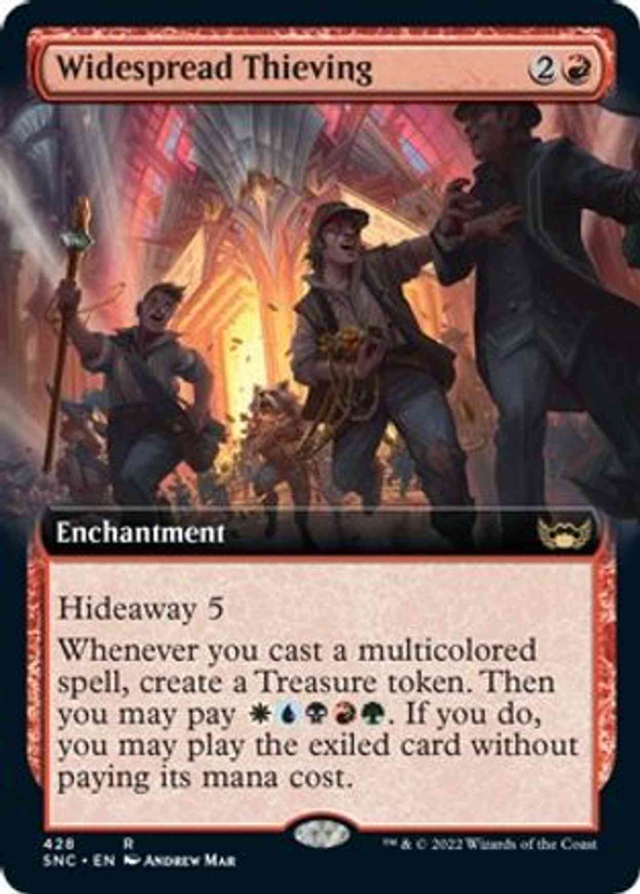 Widespread Thieving (Extended Art) magic card front