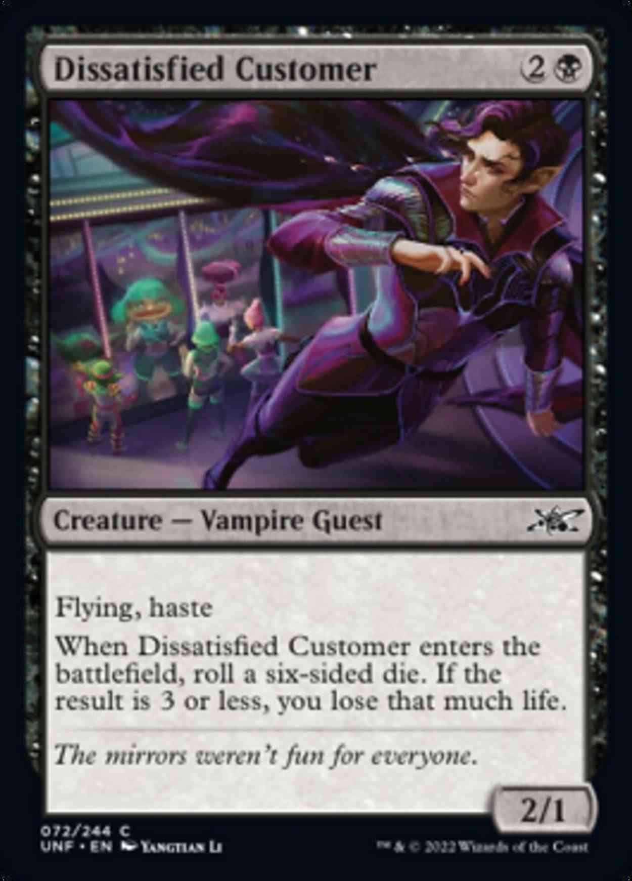 Dissatisfied Customer magic card front