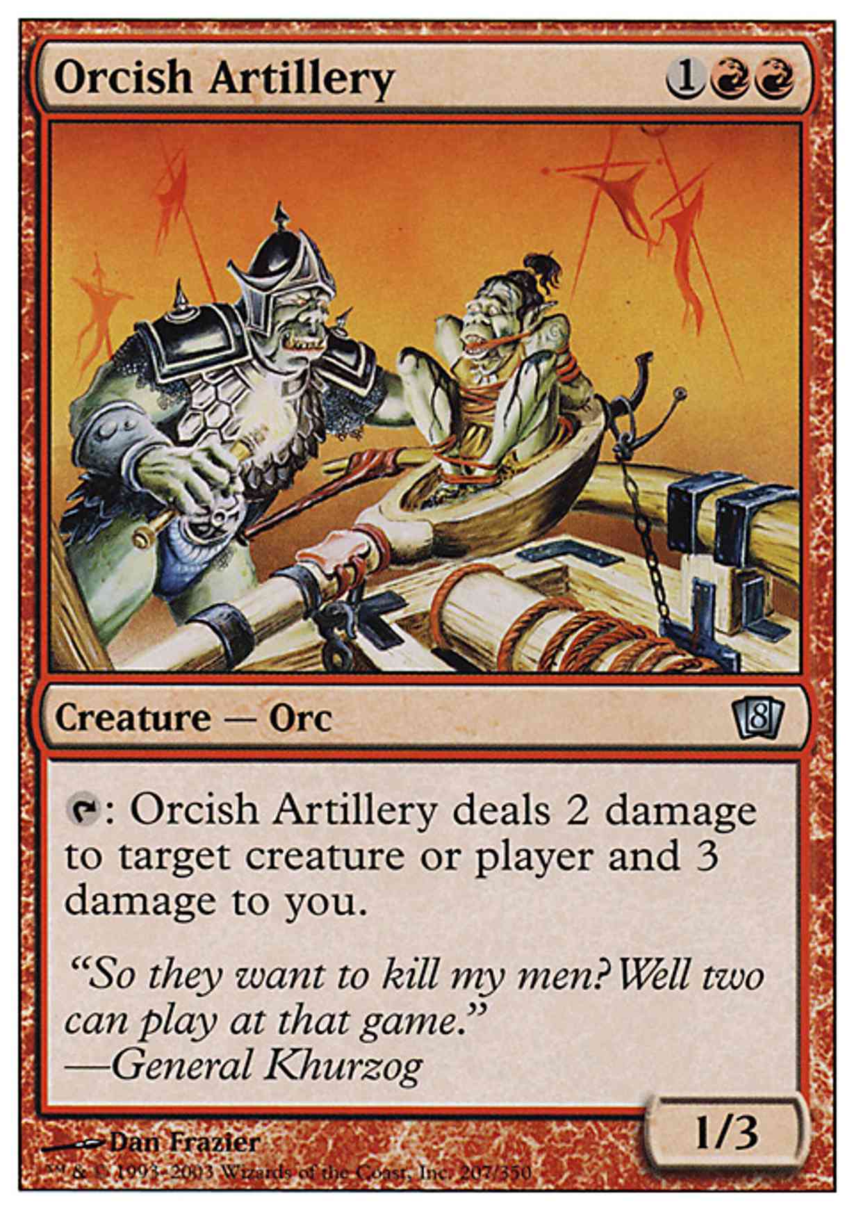 Orcish Artillery magic card front