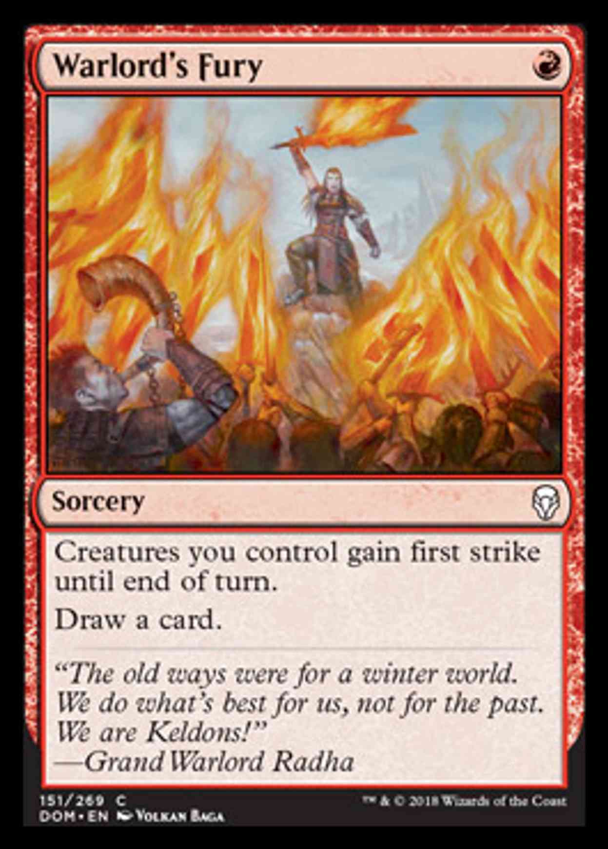 Warlord's Fury magic card front