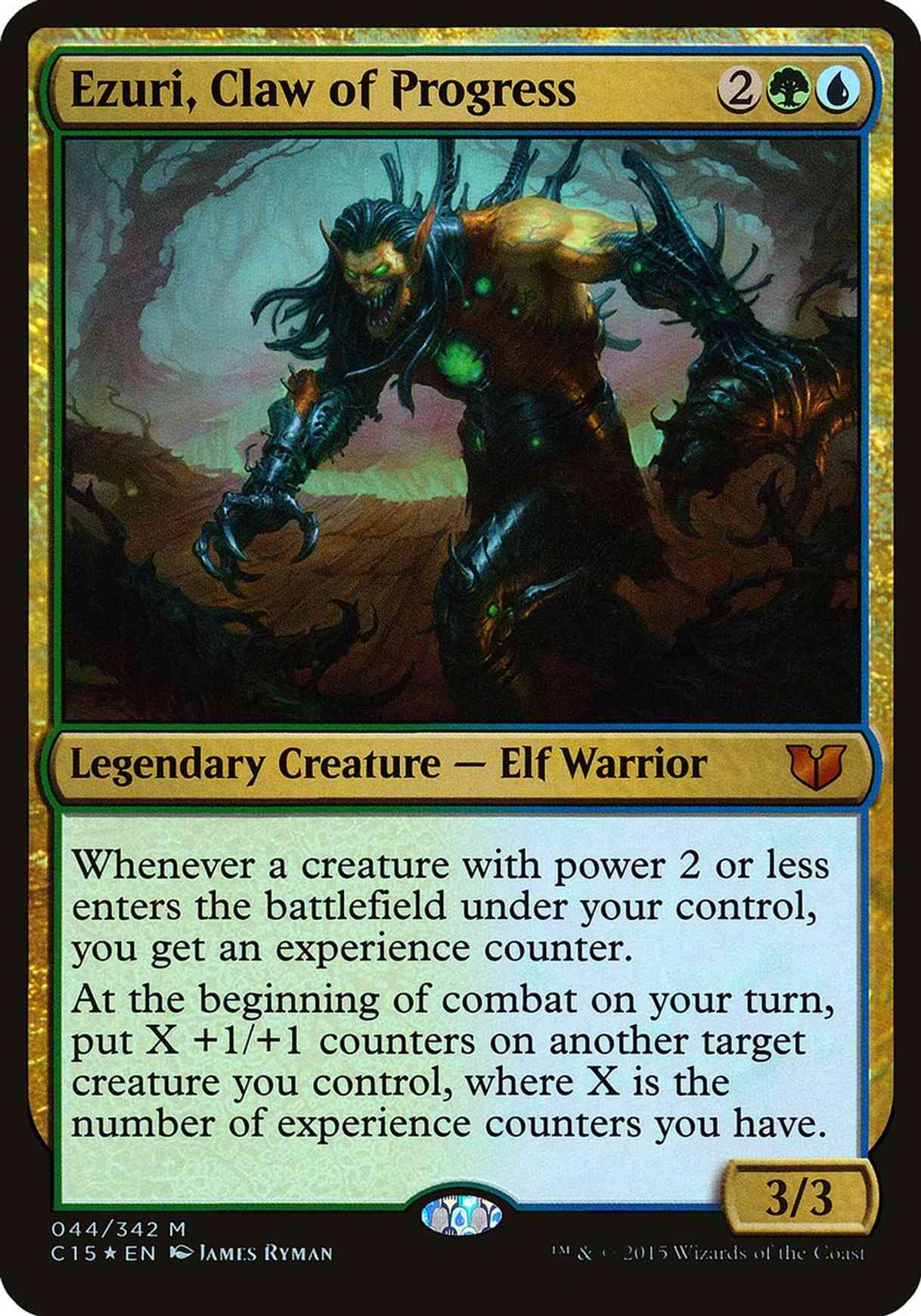 Ezuri, Claw of Progress (Commander 2015) magic card front