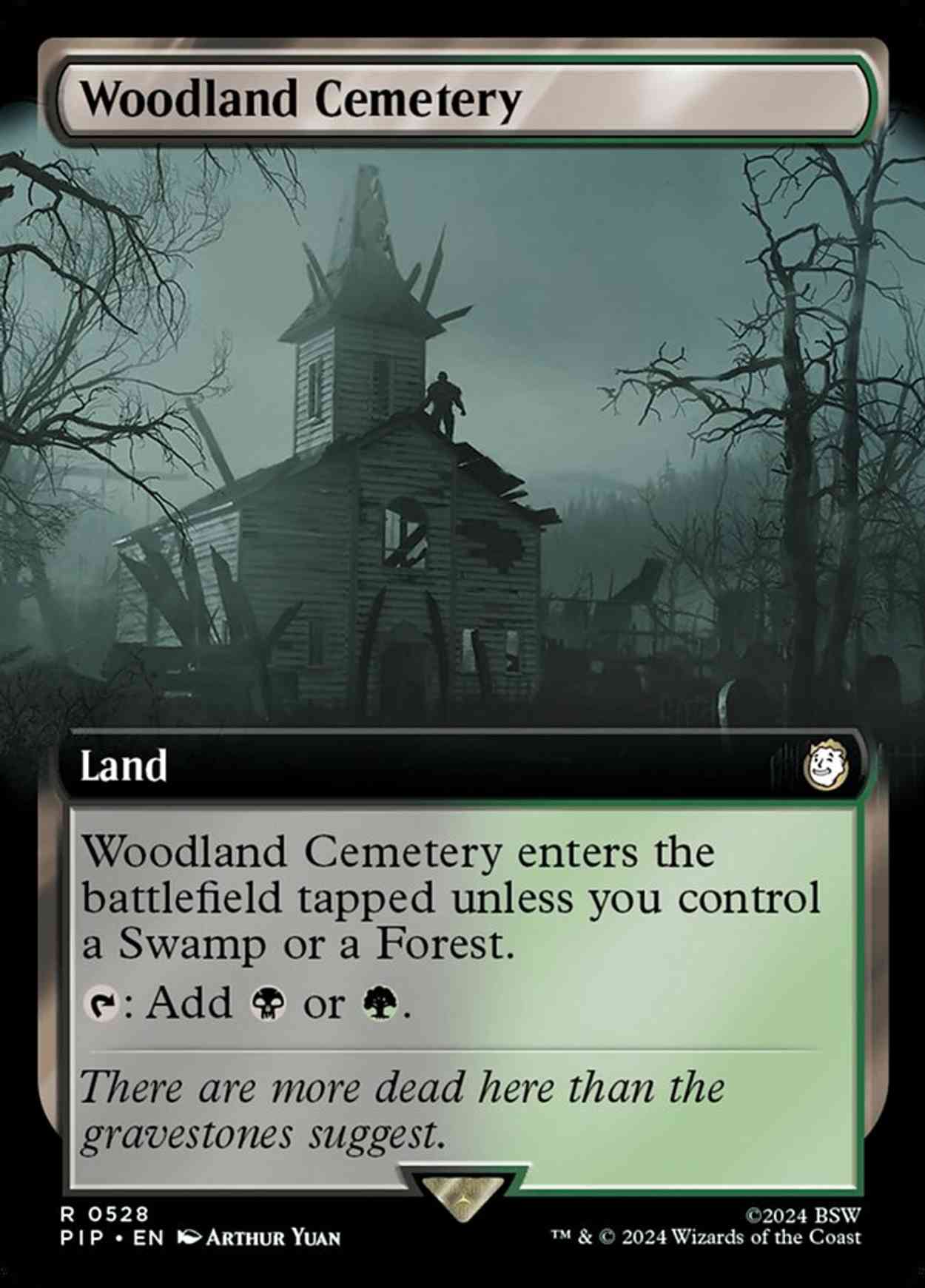 Woodland Cemetery (Extended Art) magic card front