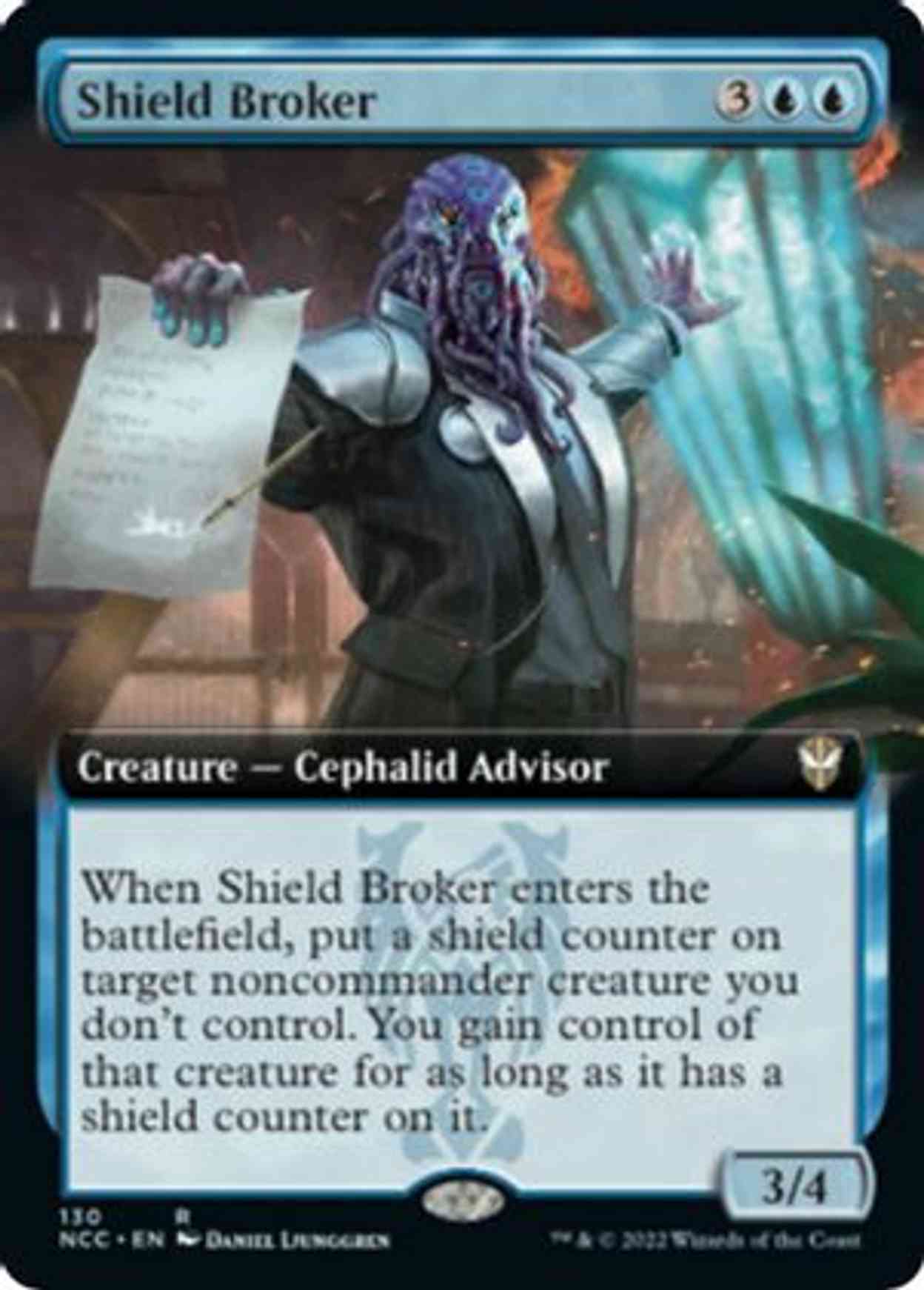 Shield Broker (Extended Art) magic card front