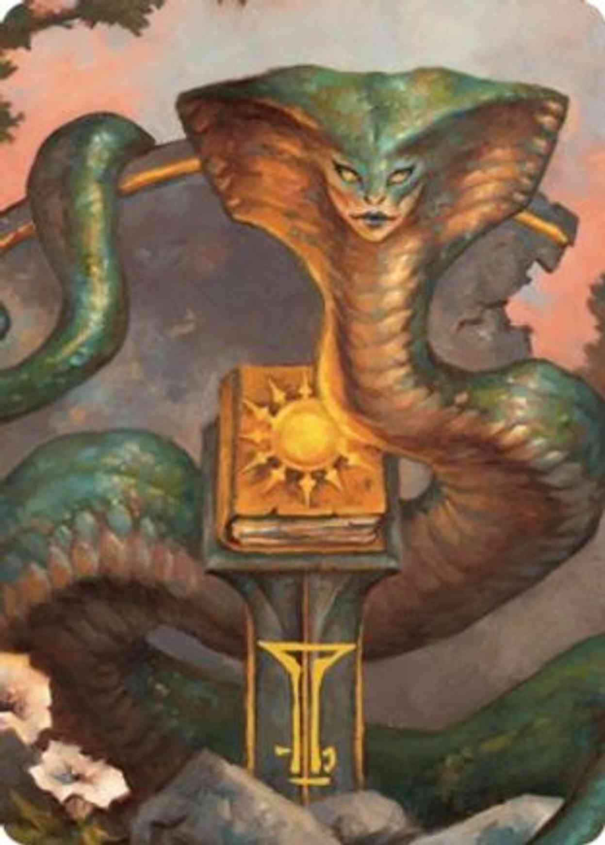 Guardian Naga Art Card (Gold-Stamped Signature) magic card front