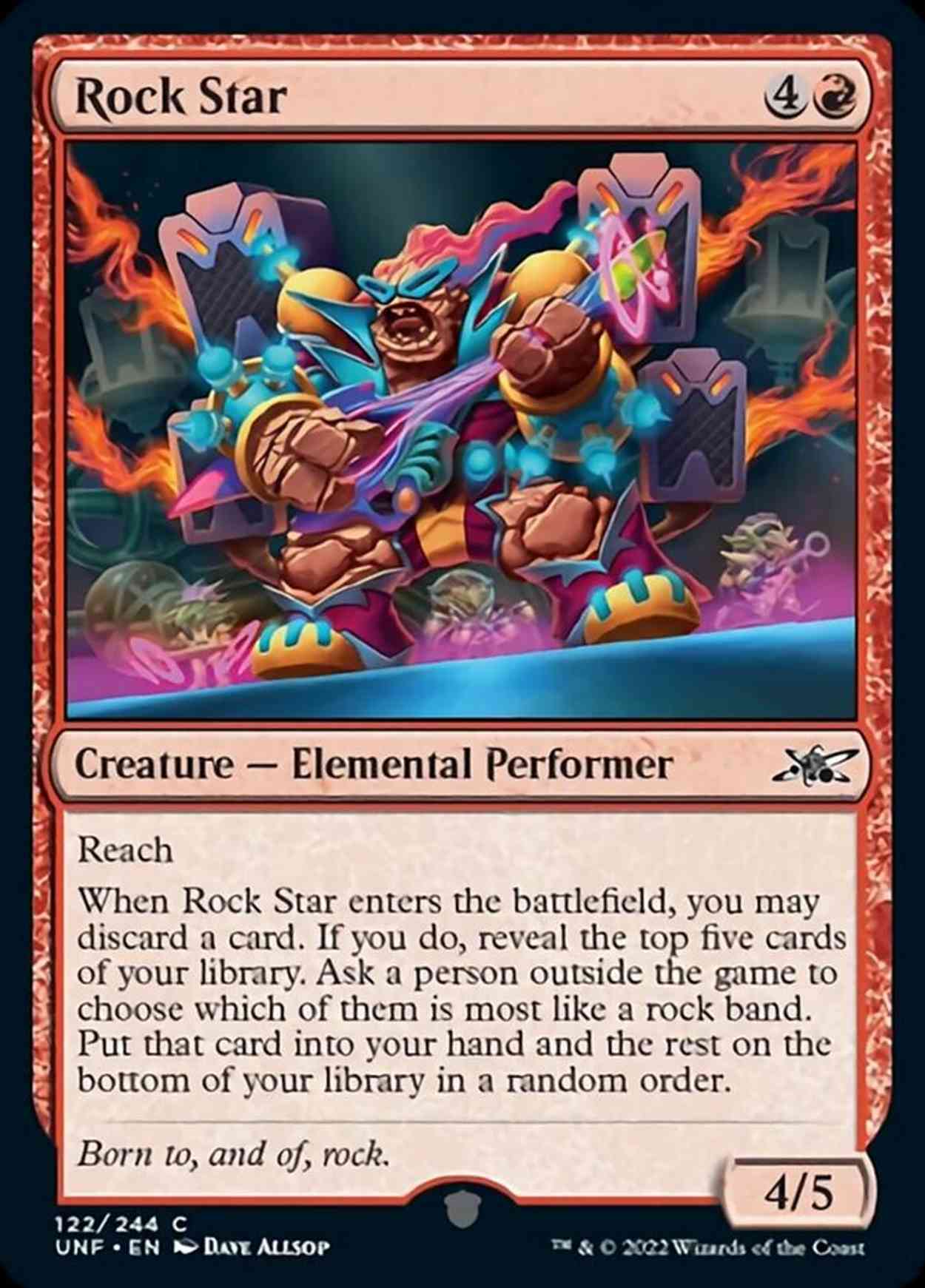 Rock Star magic card front