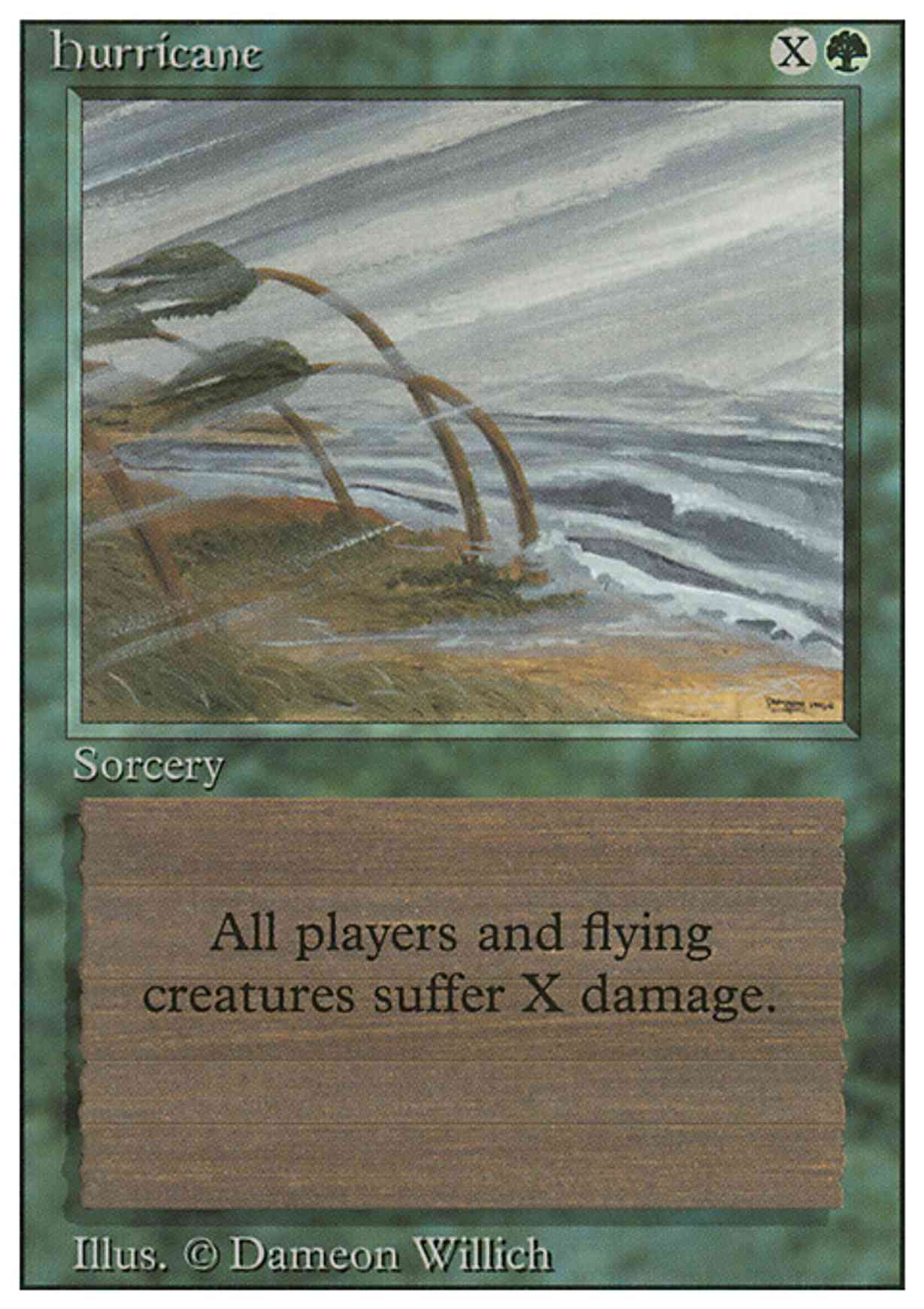 Hurricane magic card front