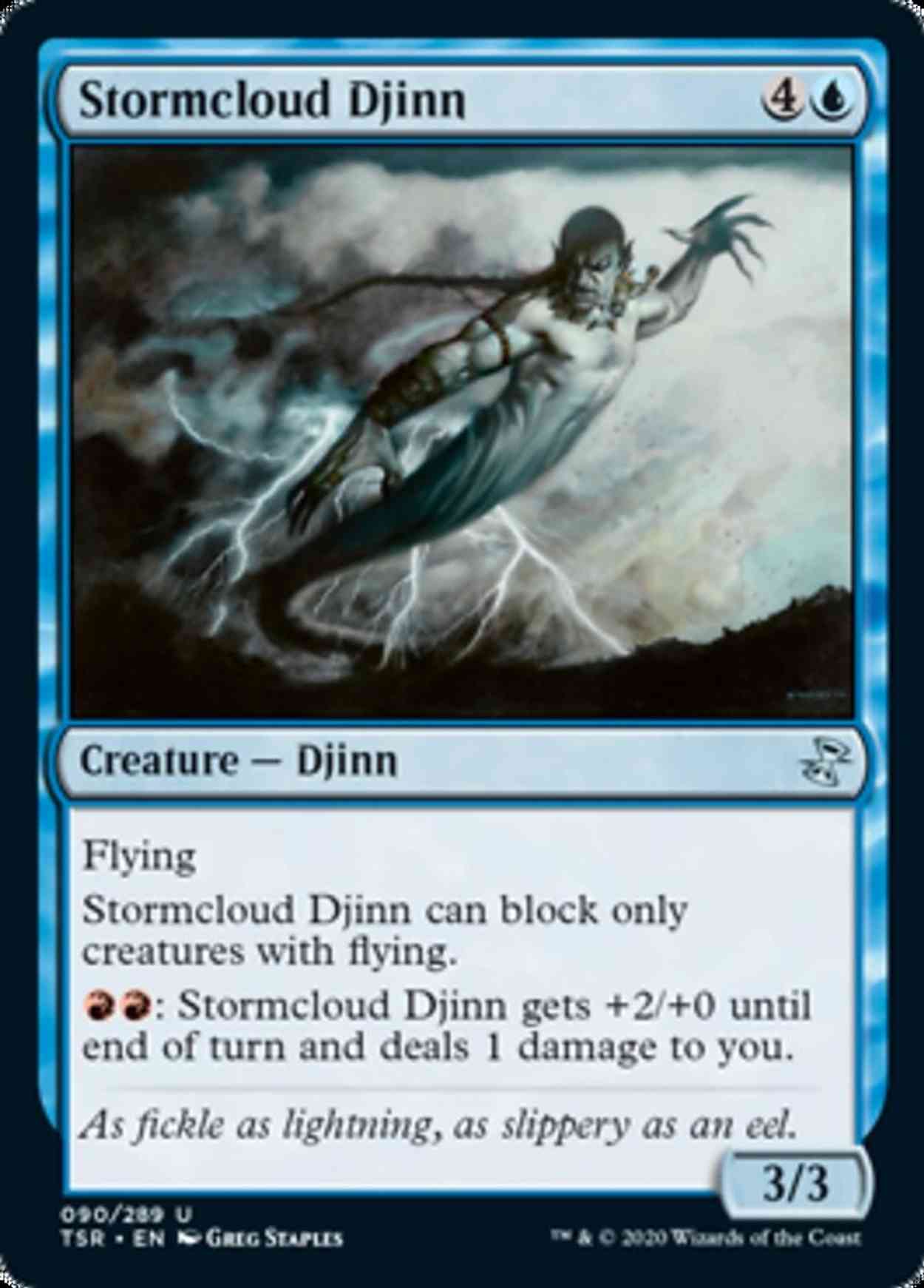 Stormcloud Djinn magic card front