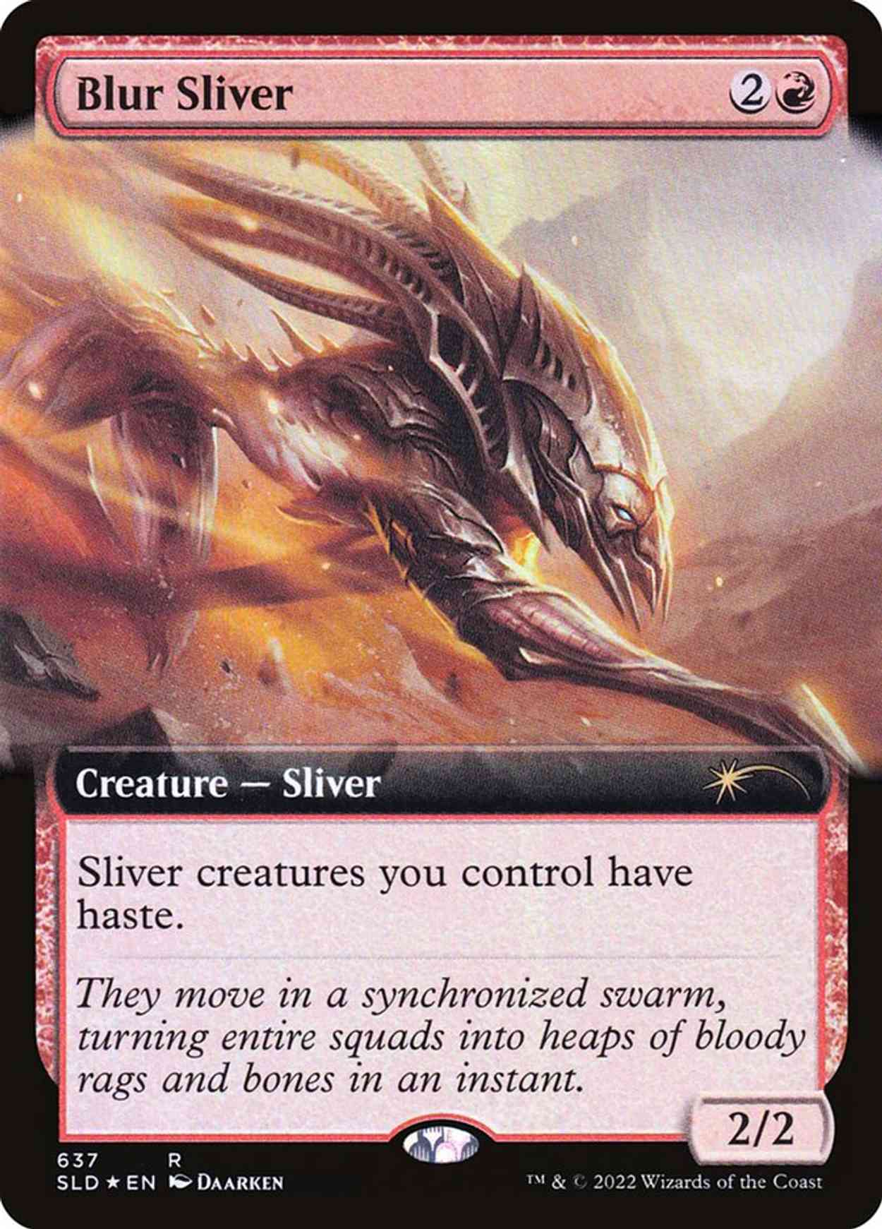 Blur Sliver (Extended Art) magic card front