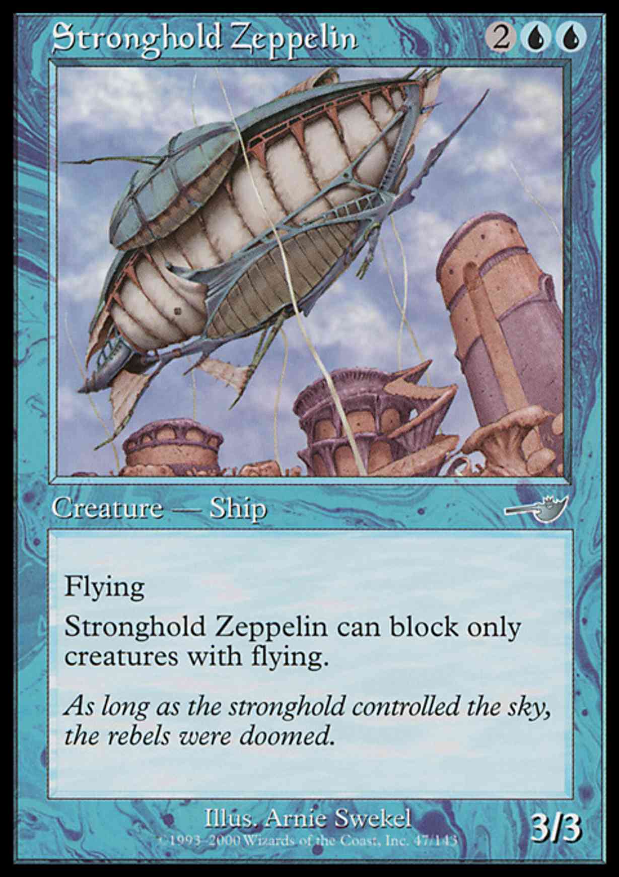 Stronghold Zeppelin magic card front