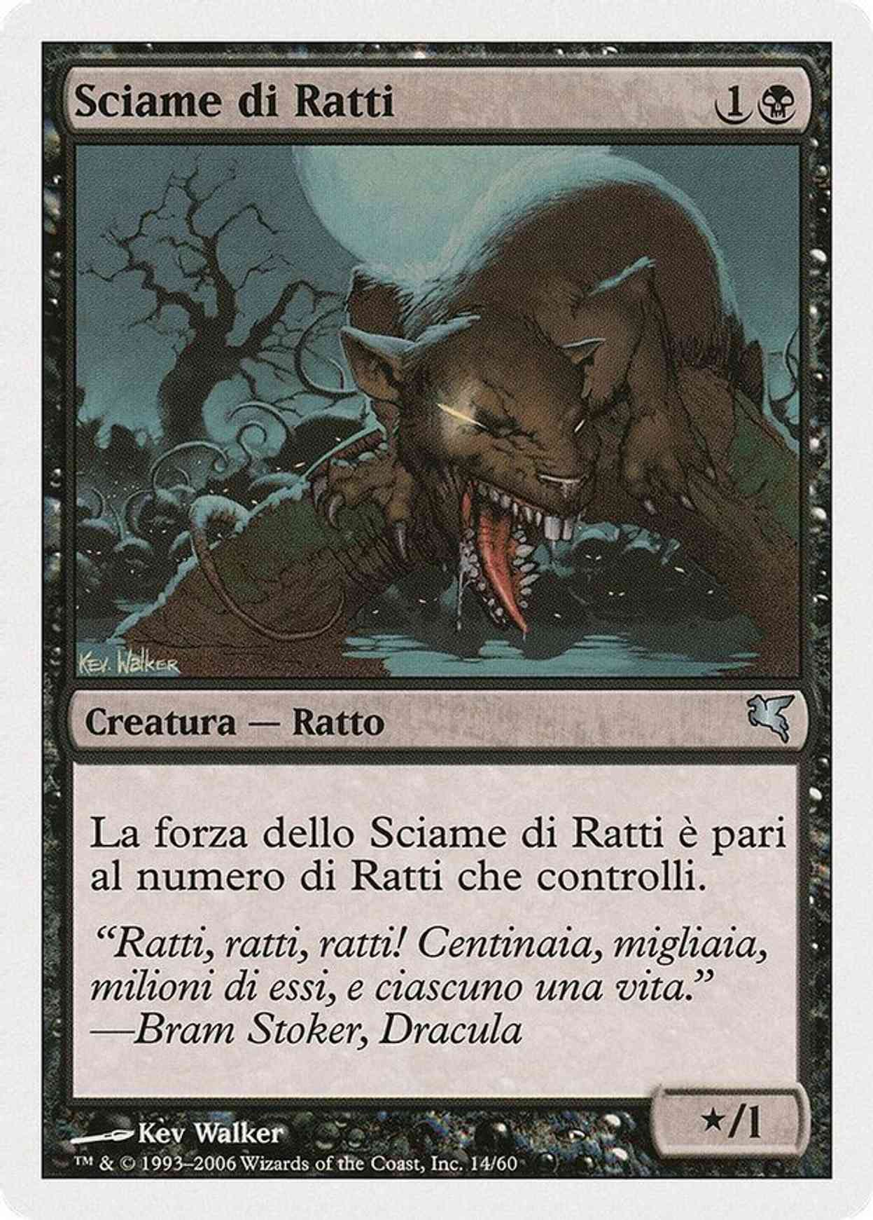 Swarm of Rats (Italian) - "Sciame di rats" (A14) magic card front