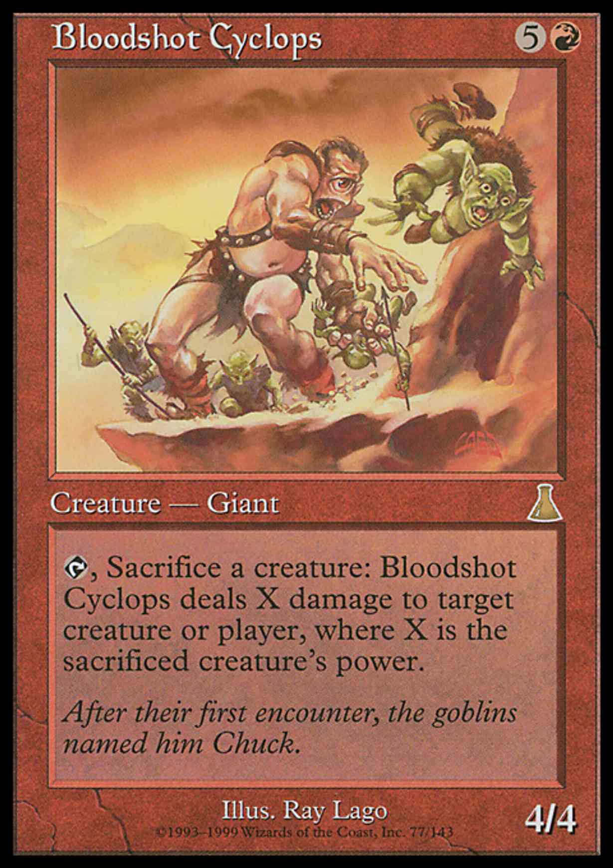 Bloodshot Cyclops magic card front