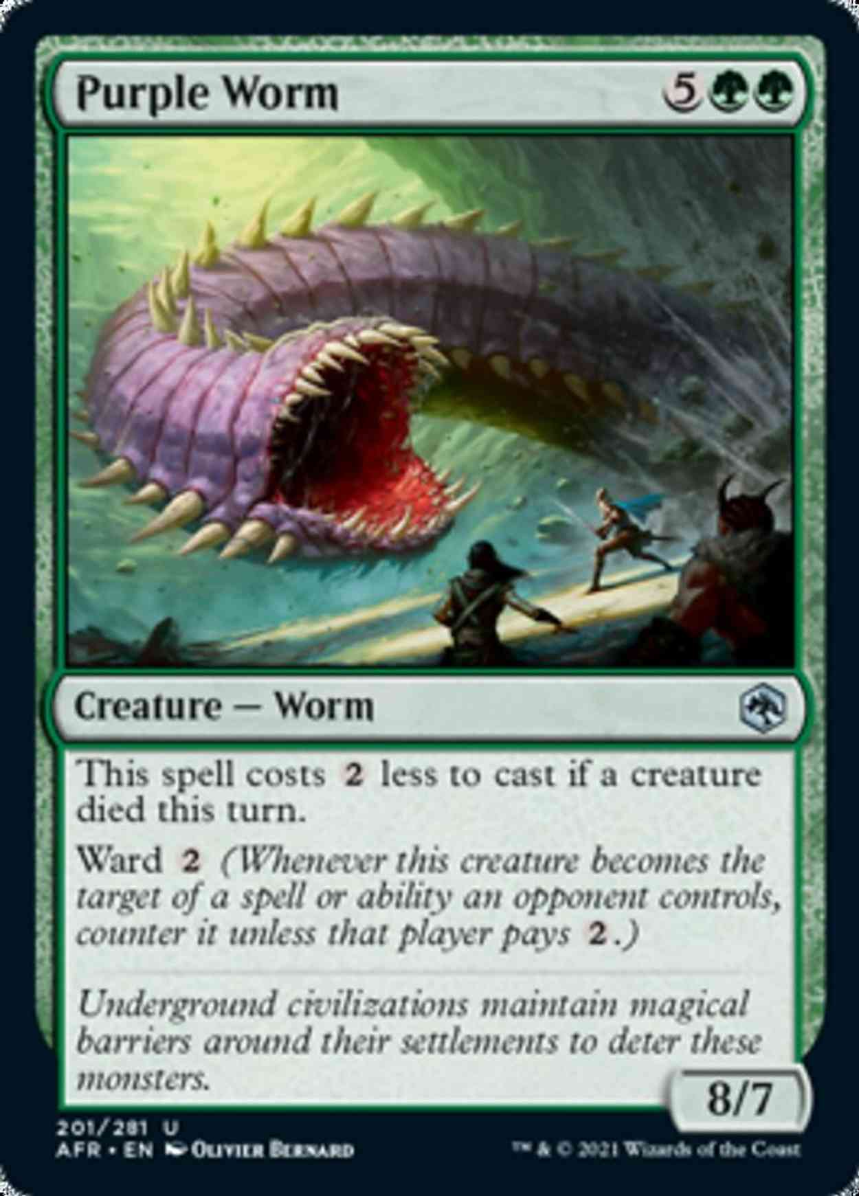 Purple Worm magic card front