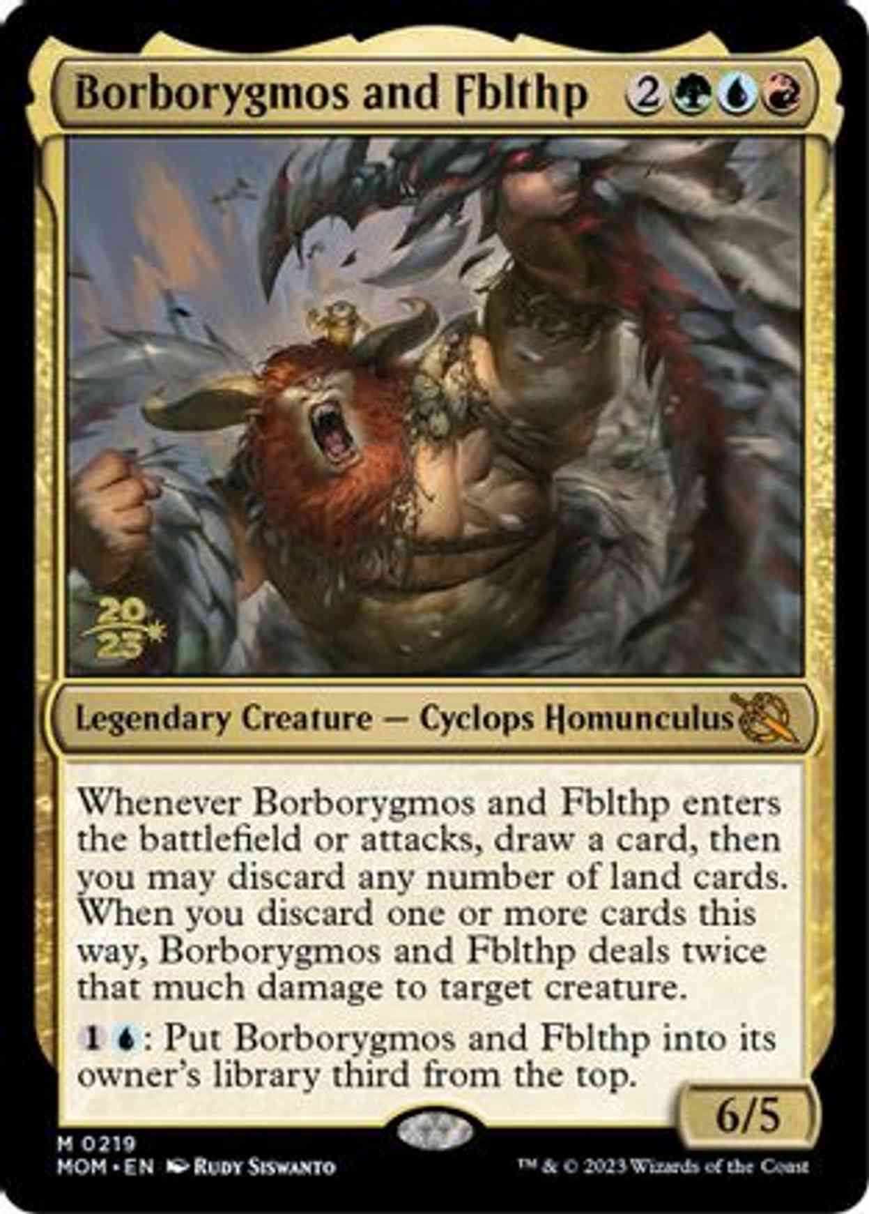 Borborygmos and Fblthp magic card front